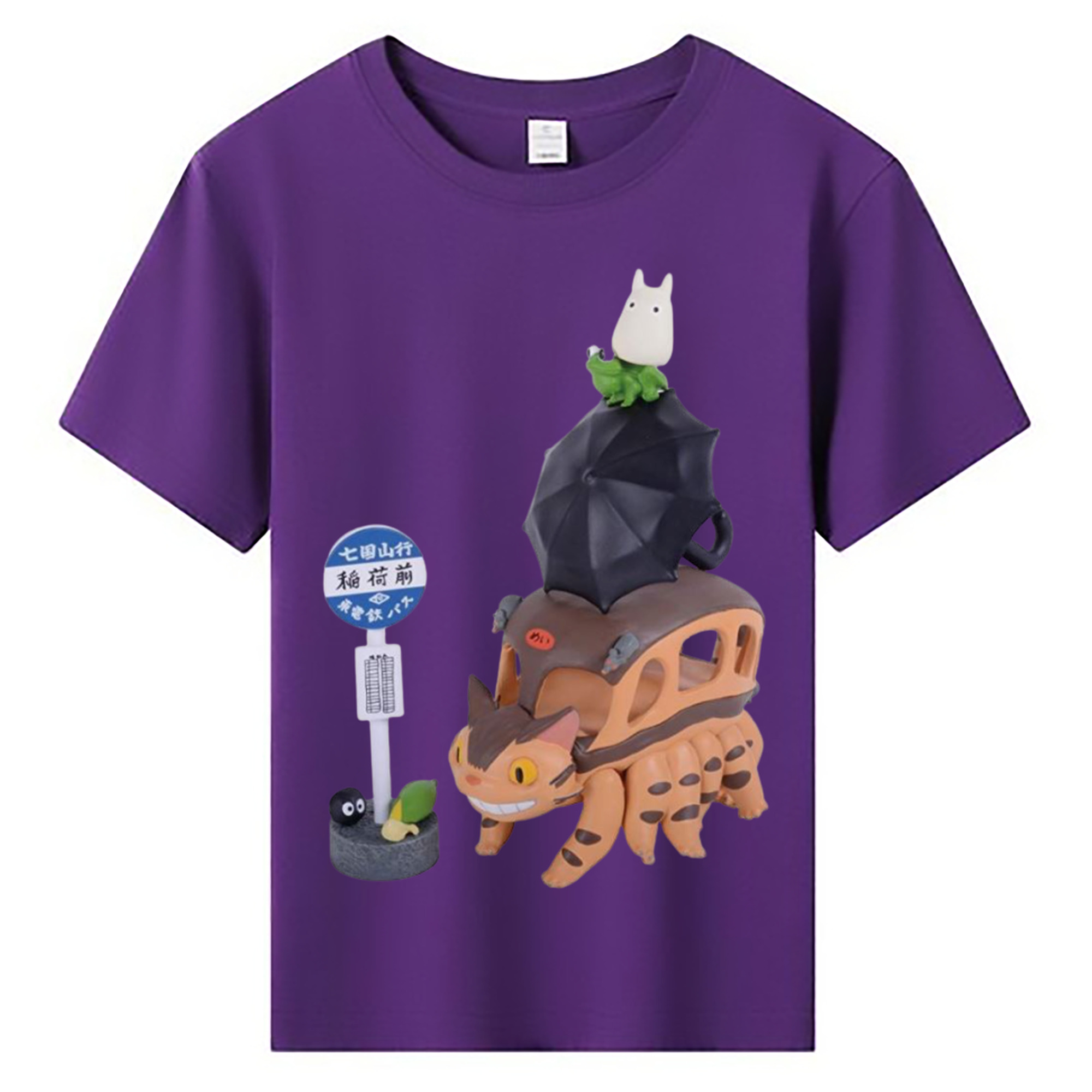 （画像用） となりのトトロ 草壁メイ 草壁サツキ My Neighbor Totoro Satsuki Kusakabe Mei Kusakabe 綿100％キッズTシャツ（フロントプリント）