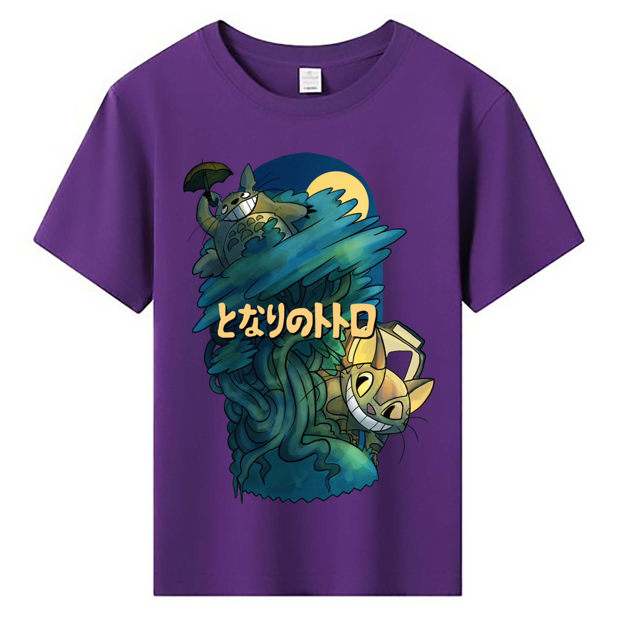 （画像用） となりのトトロ 草壁メイ 草壁サツキ My Neighbor Totoro Satsuki Kusakabe Mei Kusakabe 綿100％キッズTシャツ（フロントプリント）