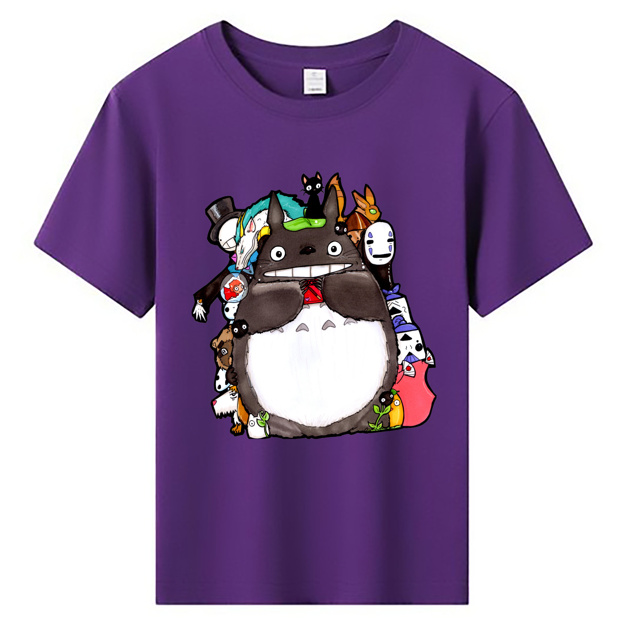 （画像用） となりのトトロ 草壁メイ 草壁サツキ My Neighbor Totoro Satsuki Kusakabe Mei Kusakabe 綿100％キッズTシャツ（フロントプリント）