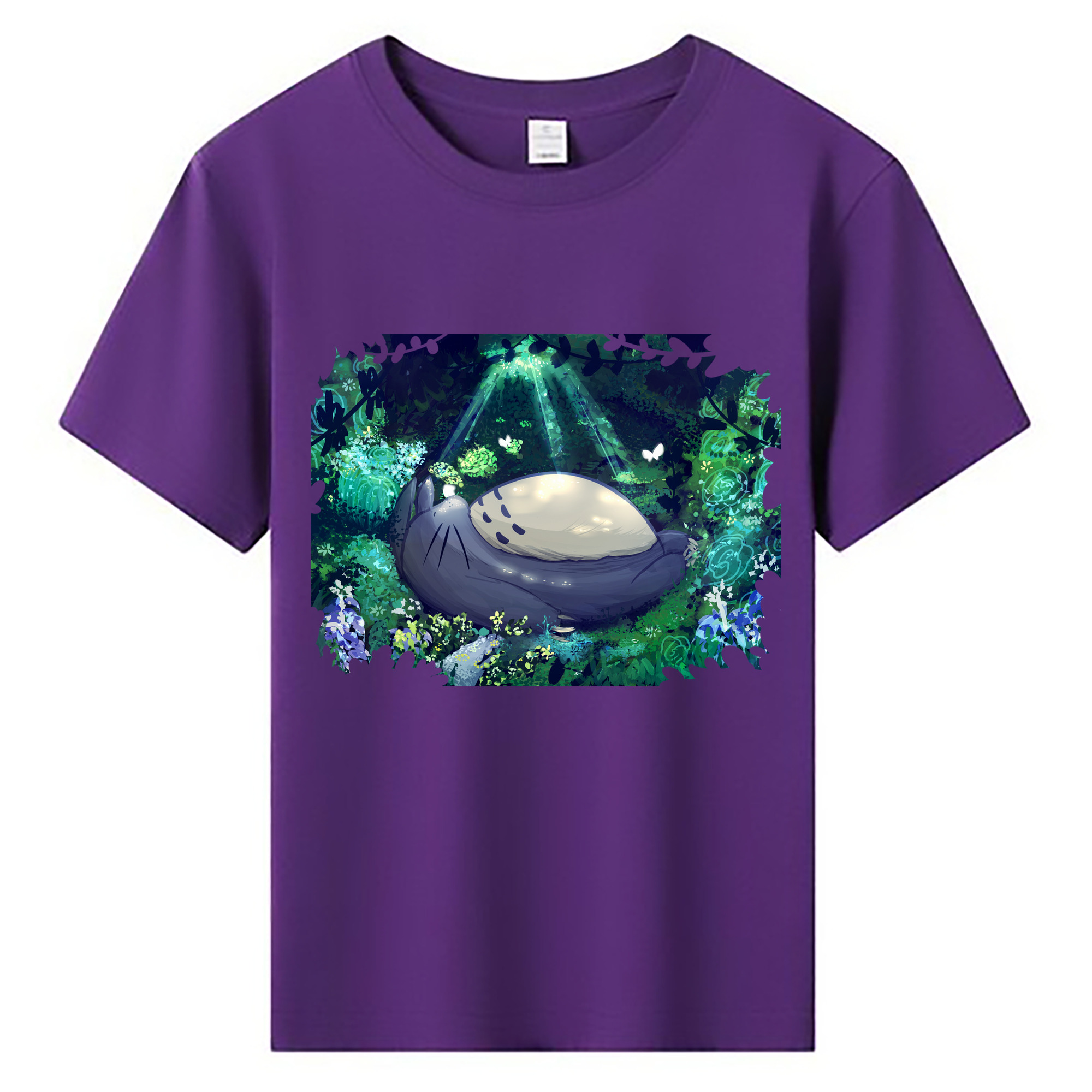（画像用） となりのトトロ 草壁メイ 草壁サツキ My Neighbor Totoro Satsuki Kusakabe Mei Kusakabe 綿100％キッズTシャツ（フロントプリント）