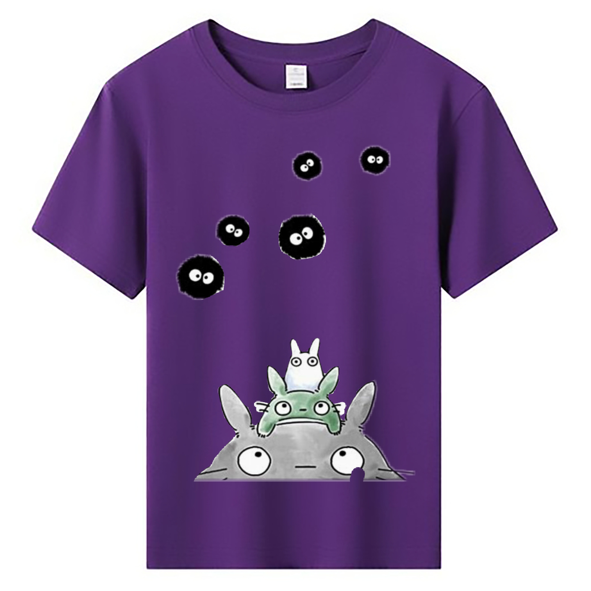 （画像用） となりのトトロ 草壁メイ 草壁サツキ My Neighbor Totoro Satsuki Kusakabe Mei Kusakabe 綿100％キッズTシャツ（フロントプリント）