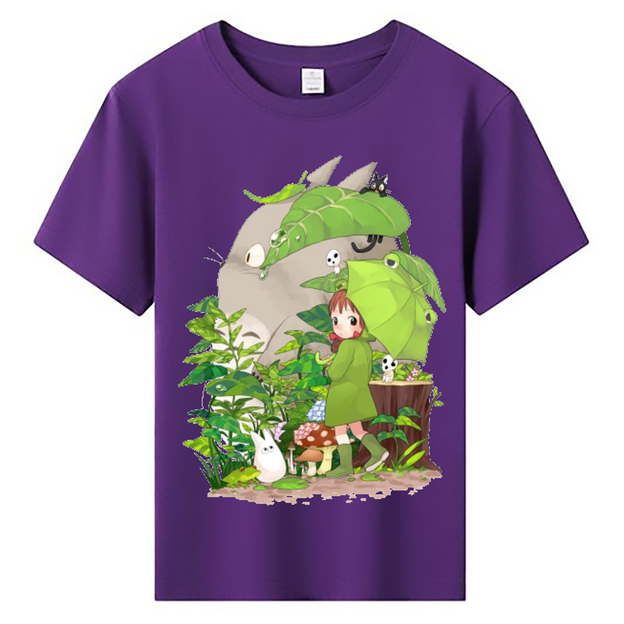 （画像用） となりのトトロ 草壁メイ 草壁サツキ My Neighbor Totoro Satsuki Kusakabe Mei Kusakabe 綿100％キッズTシャツ（フロントプリント）