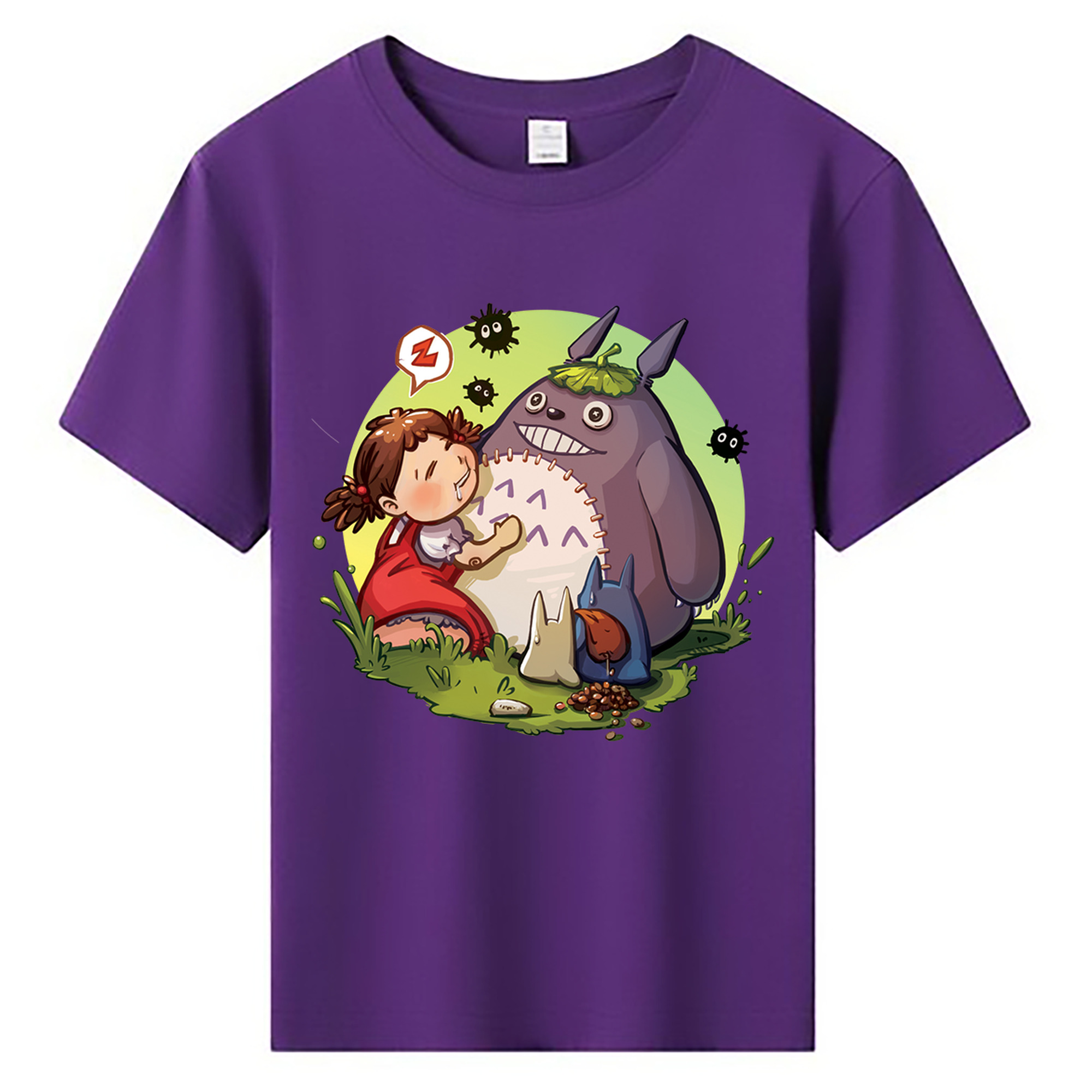 （画像用） となりのトトロ 草壁メイ 草壁サツキ My Neighbor Totoro Satsuki Kusakabe Mei Kusakabe 綿100％キッズTシャツ（フロントプリント）