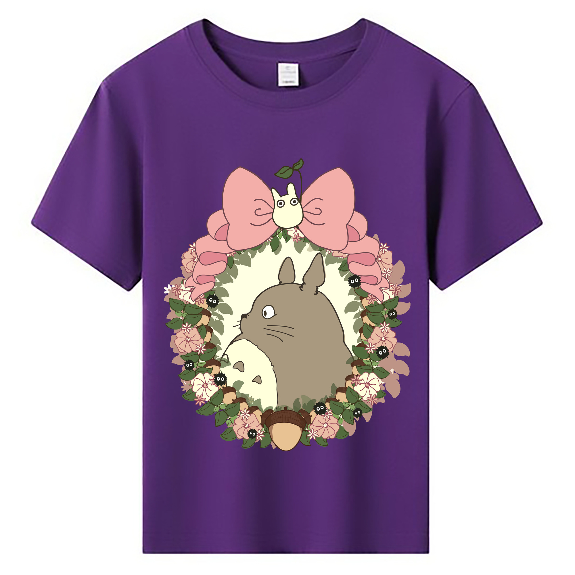 （画像用） となりのトトロ 草壁メイ 草壁サツキ My Neighbor Totoro Satsuki Kusakabe Mei Kusakabe 綿100％キッズTシャツ（フロントプリント）