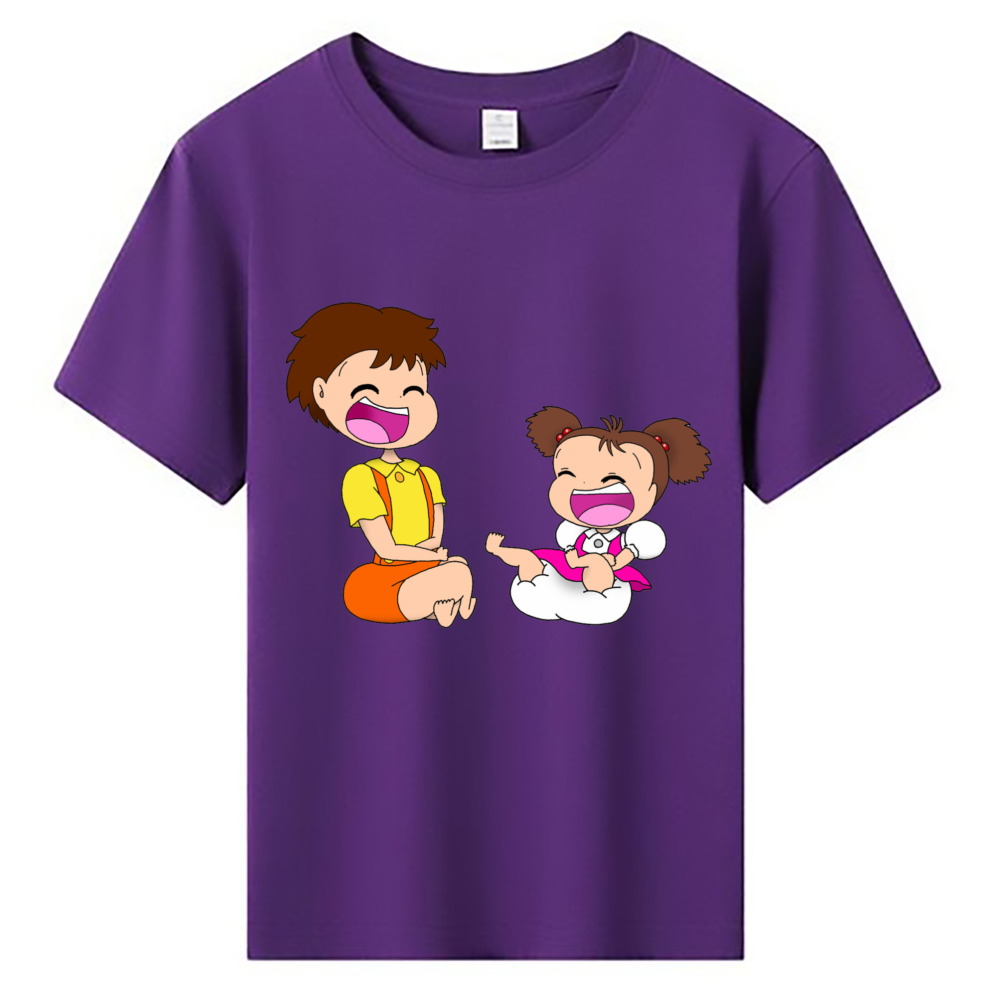 （画像用） となりのトトロ 草壁メイ 草壁サツキ My Neighbor Totoro Satsuki Kusakabe Mei Kusakabe 綿100％キッズTシャツ（フロントプリント）