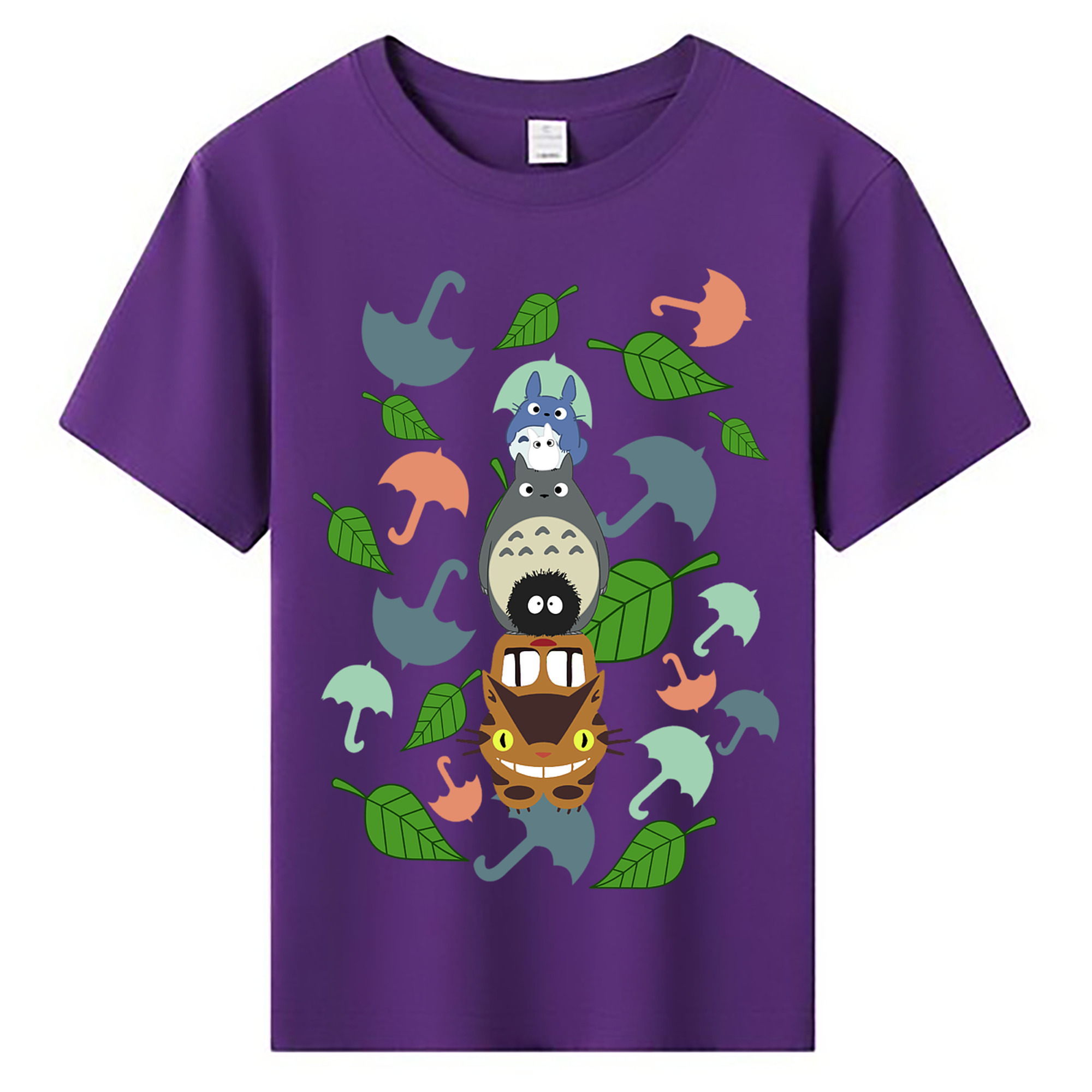（画像用） となりのトトロ 草壁メイ 草壁サツキ My Neighbor Totoro Satsuki Kusakabe Mei Kusakabe 綿100％キッズTシャツ（フロントプリント）