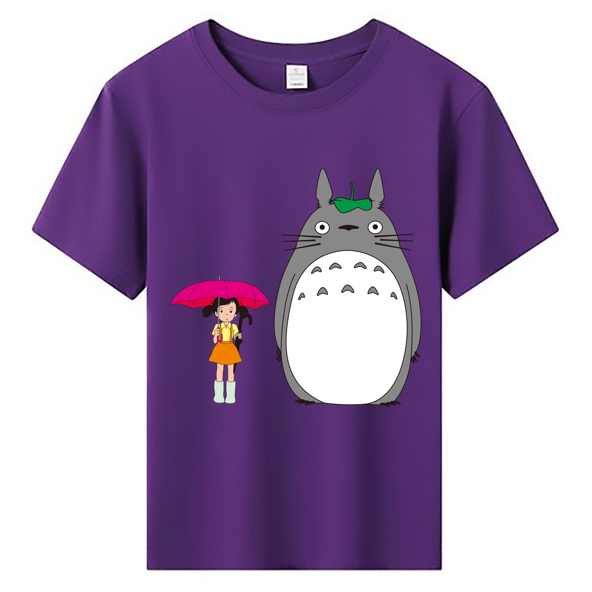 （画像用） となりのトトロ 草壁メイ 草壁サツキ My Neighbor Totoro Satsuki Kusakabe Mei Kusakabe 綿100％キッズTシャツ（フロントプリント）