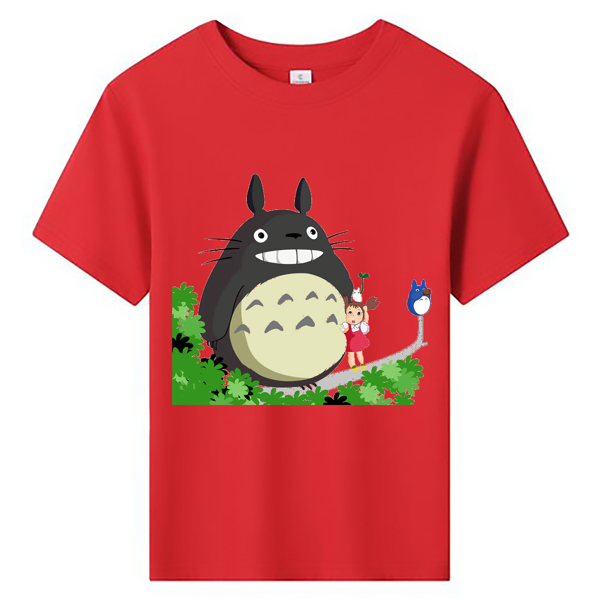 （画像用） となりのトトロ 草壁メイ 草壁サツキ My Neighbor Totoro Satsuki Kusakabe Mei Kusakabe 綿100％キッズTシャツ（フロントプリント）