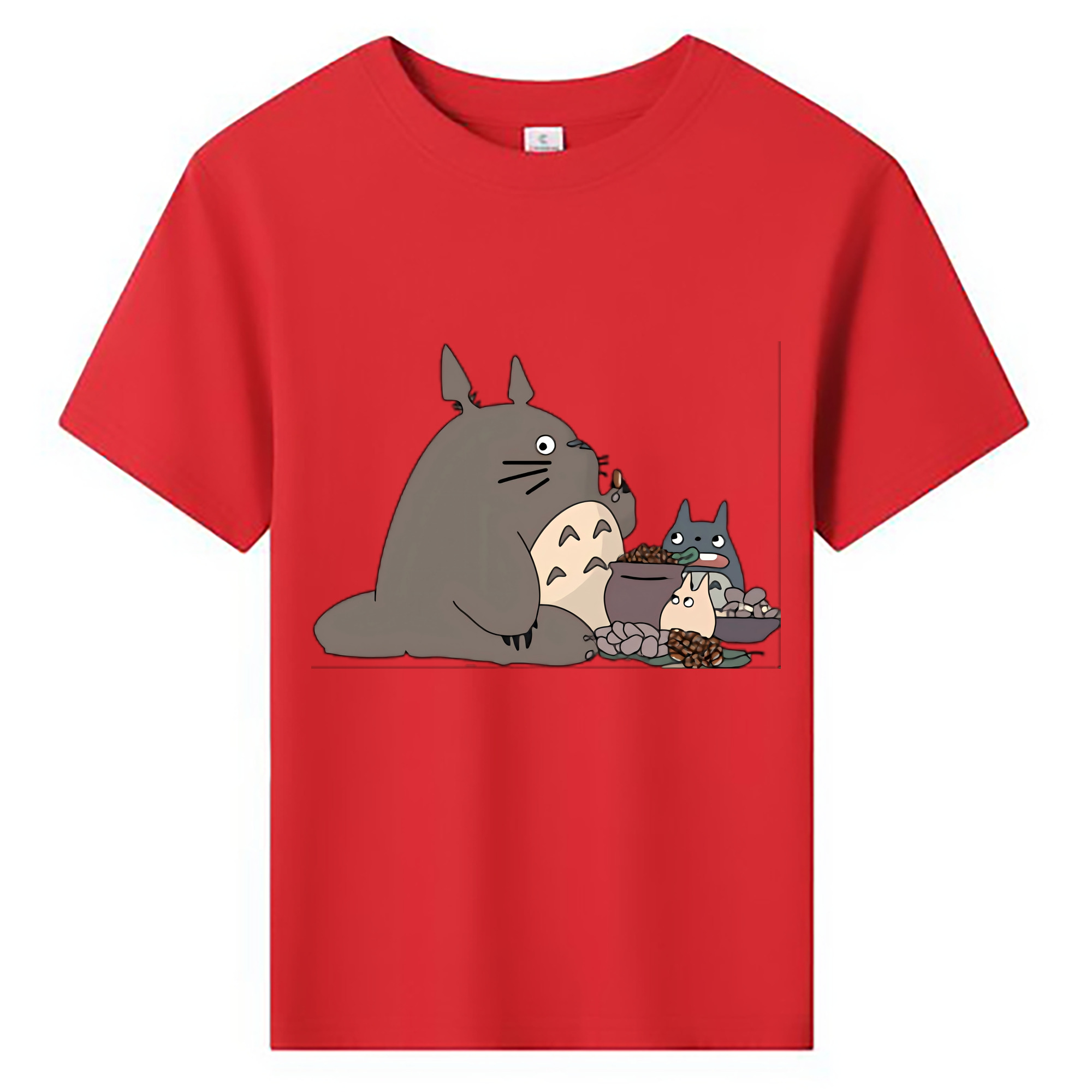 （画像用） となりのトトロ 草壁メイ 草壁サツキ My Neighbor Totoro Satsuki Kusakabe Mei Kusakabe 綿100％キッズTシャツ（フロントプリント）