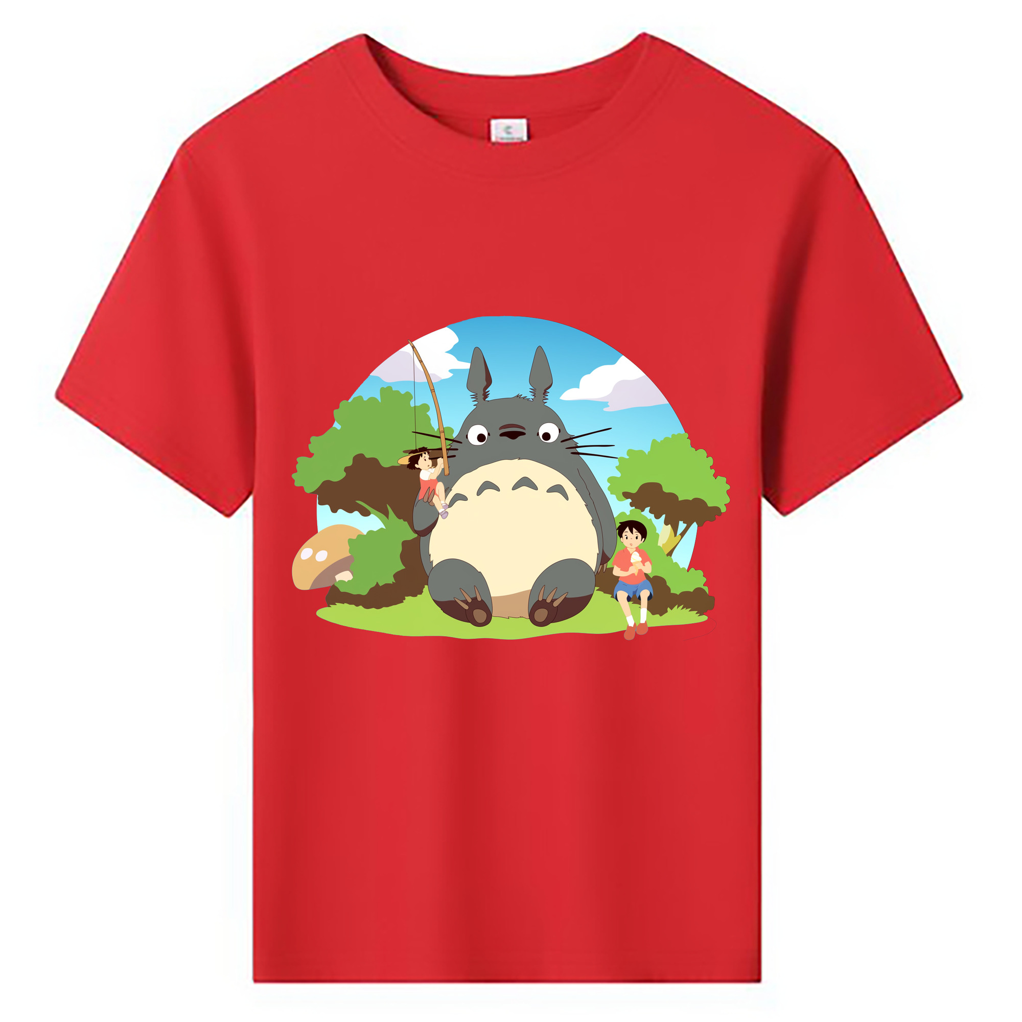 （画像用） となりのトトロ 草壁メイ 草壁サツキ My Neighbor Totoro Satsuki Kusakabe Mei Kusakabe 綿100％キッズTシャツ（フロントプリント）