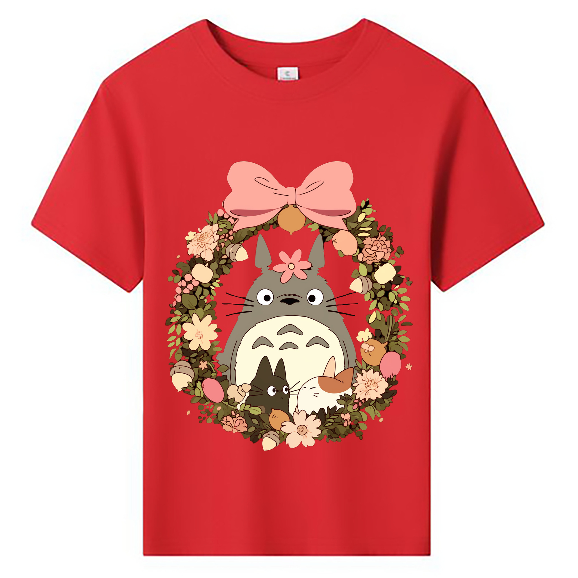 （画像用） となりのトトロ 草壁メイ 草壁サツキ My Neighbor Totoro Satsuki Kusakabe Mei Kusakabe 綿100％キッズTシャツ（フロントプリント）