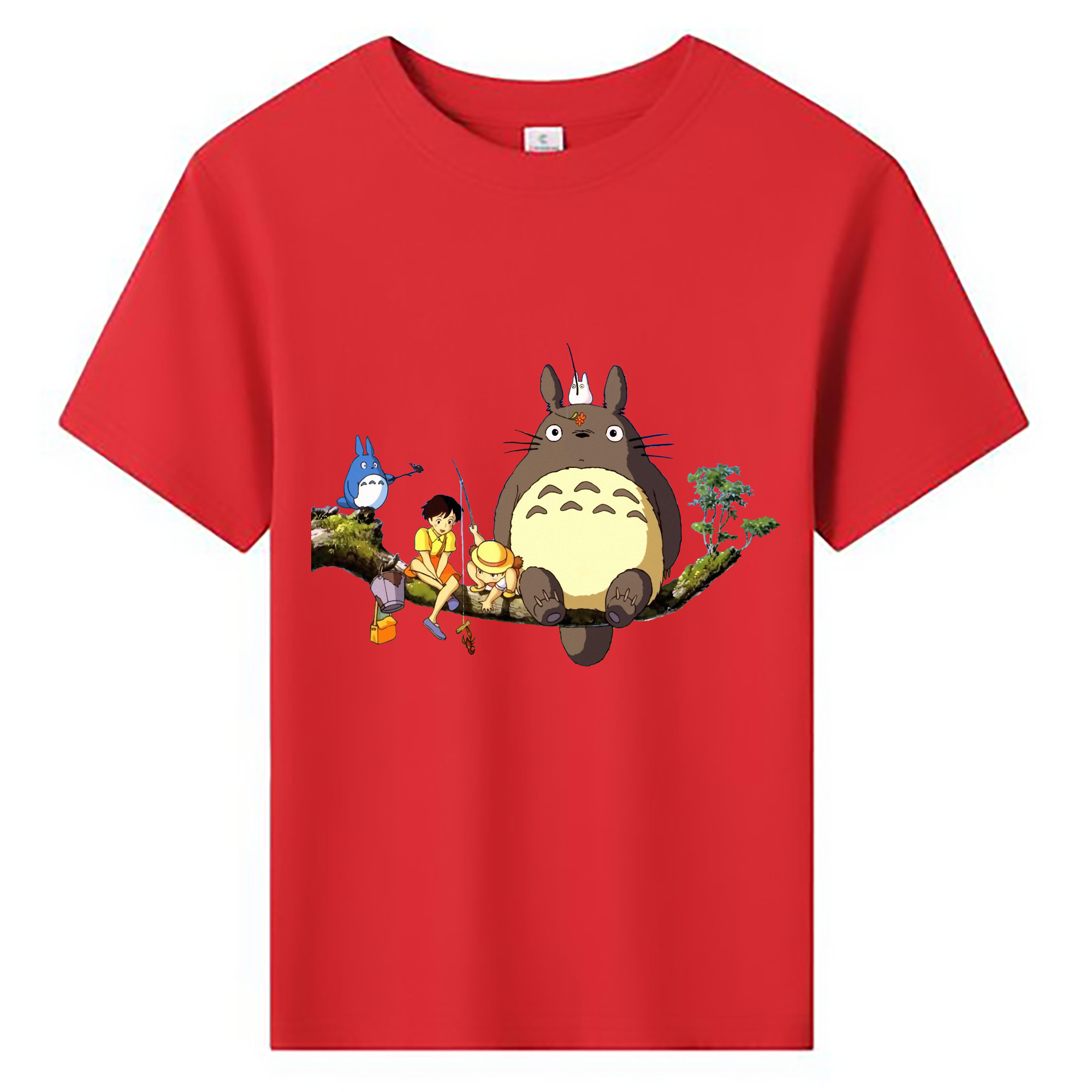 （画像用） となりのトトロ 草壁メイ 草壁サツキ My Neighbor Totoro Satsuki Kusakabe Mei Kusakabe 綿100％キッズTシャツ（フロントプリント）