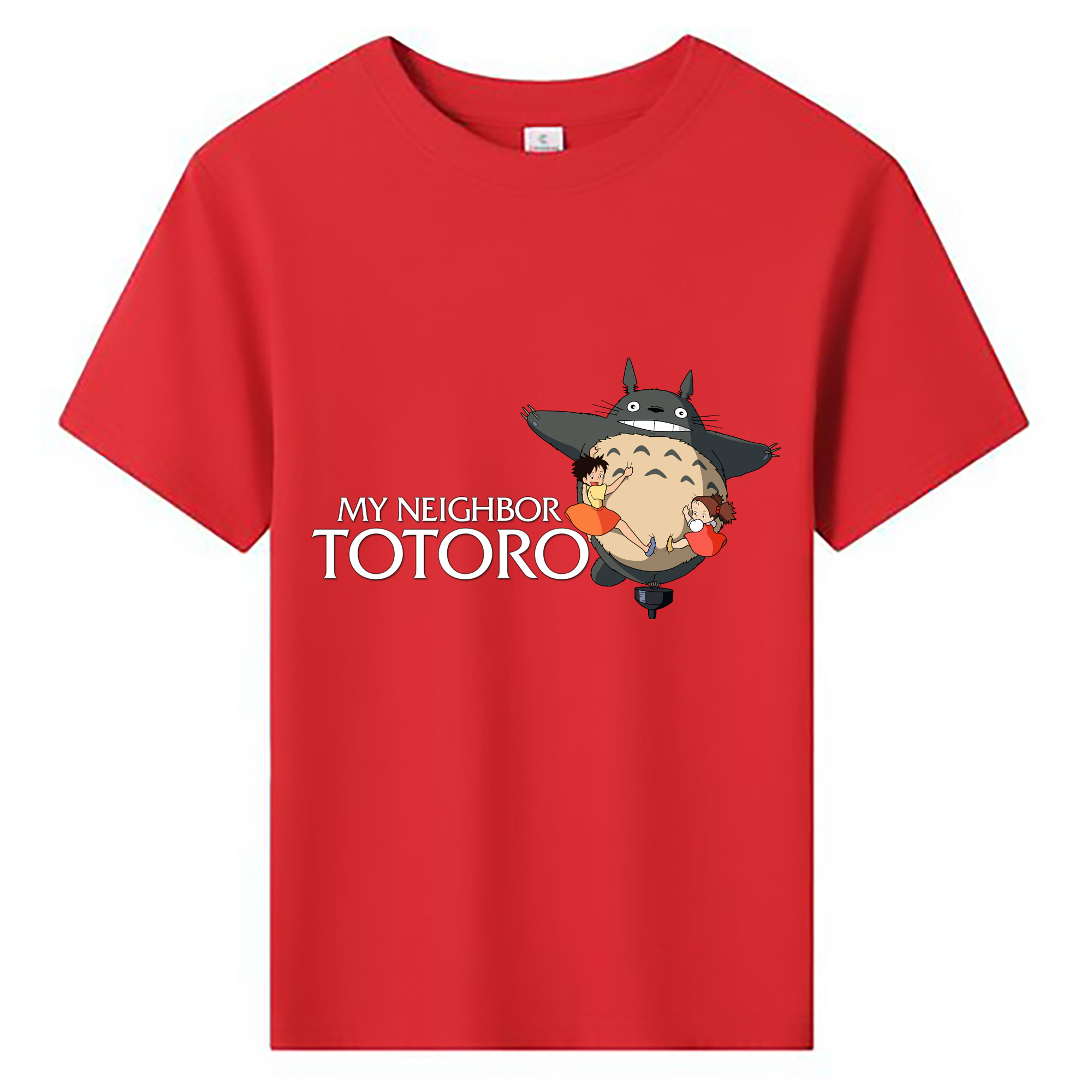 （画像用） となりのトトロ 草壁メイ 草壁サツキ My Neighbor Totoro Satsuki Kusakabe Mei Kusakabe 綿100％キッズTシャツ（フロントプリント）