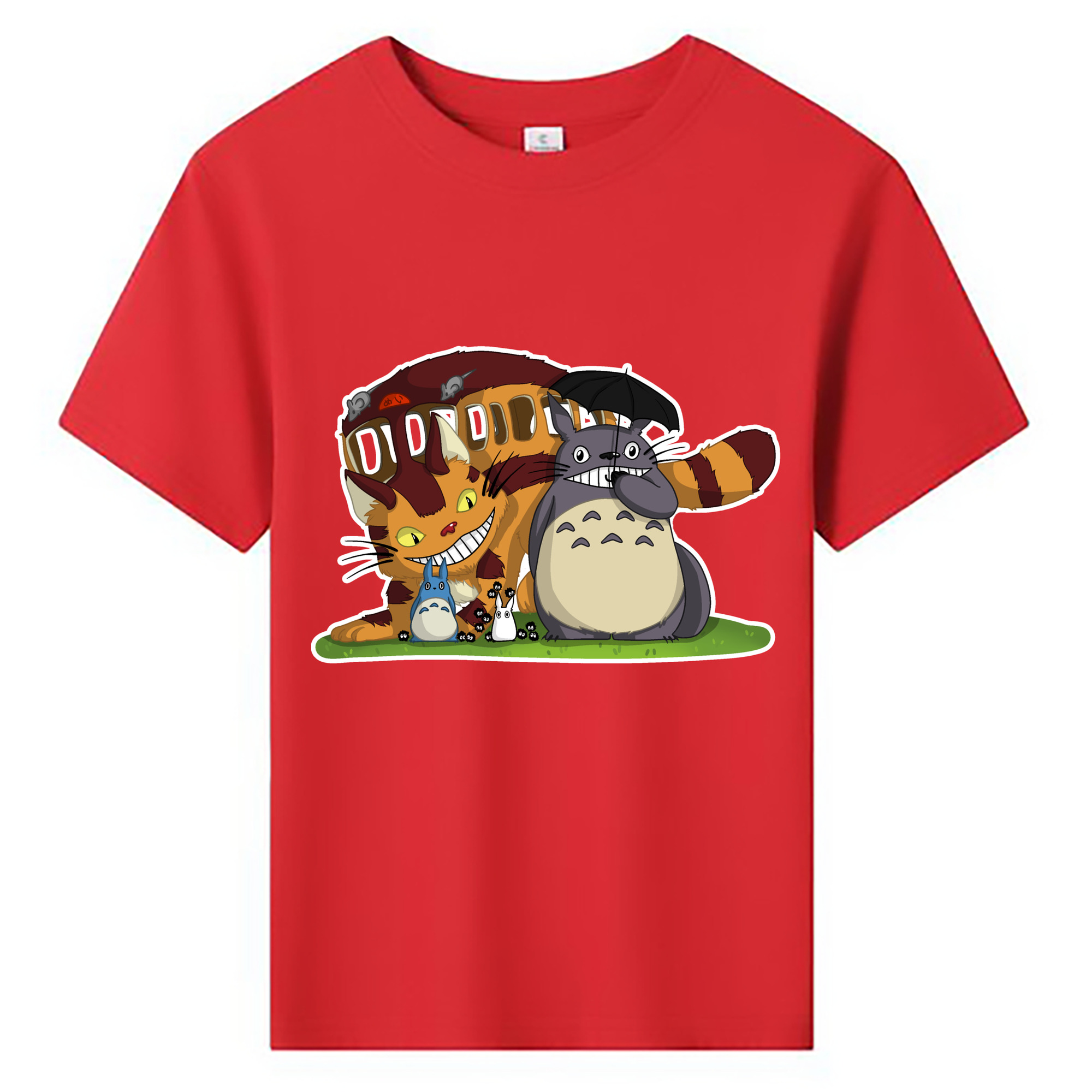 （画像用） となりのトトロ 草壁メイ 草壁サツキ My Neighbor Totoro Satsuki Kusakabe Mei Kusakabe 綿100％キッズTシャツ（フロントプリント）