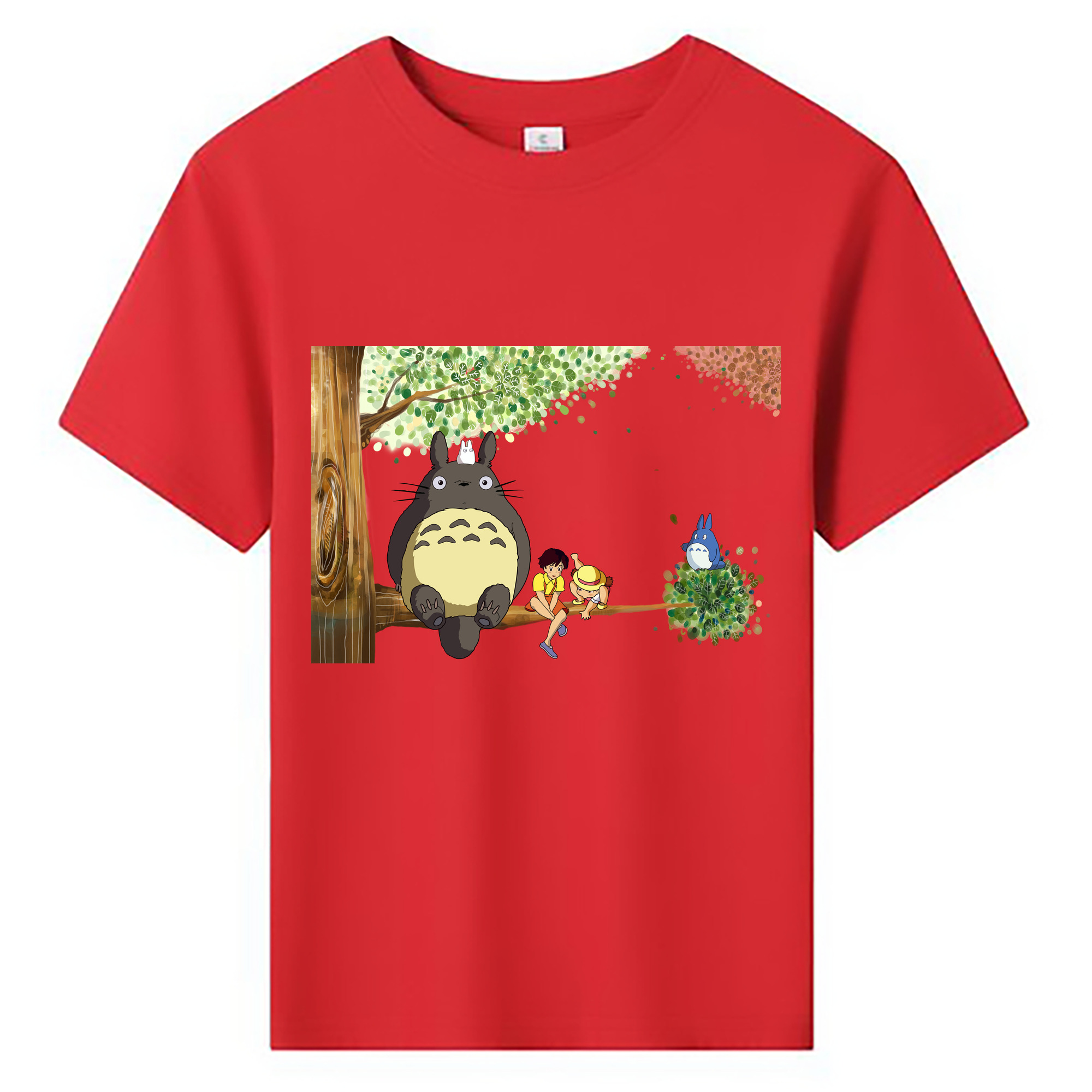 （画像用） となりのトトロ 草壁メイ 草壁サツキ My Neighbor Totoro Satsuki Kusakabe Mei Kusakabe 綿100％キッズTシャツ（フロントプリント）