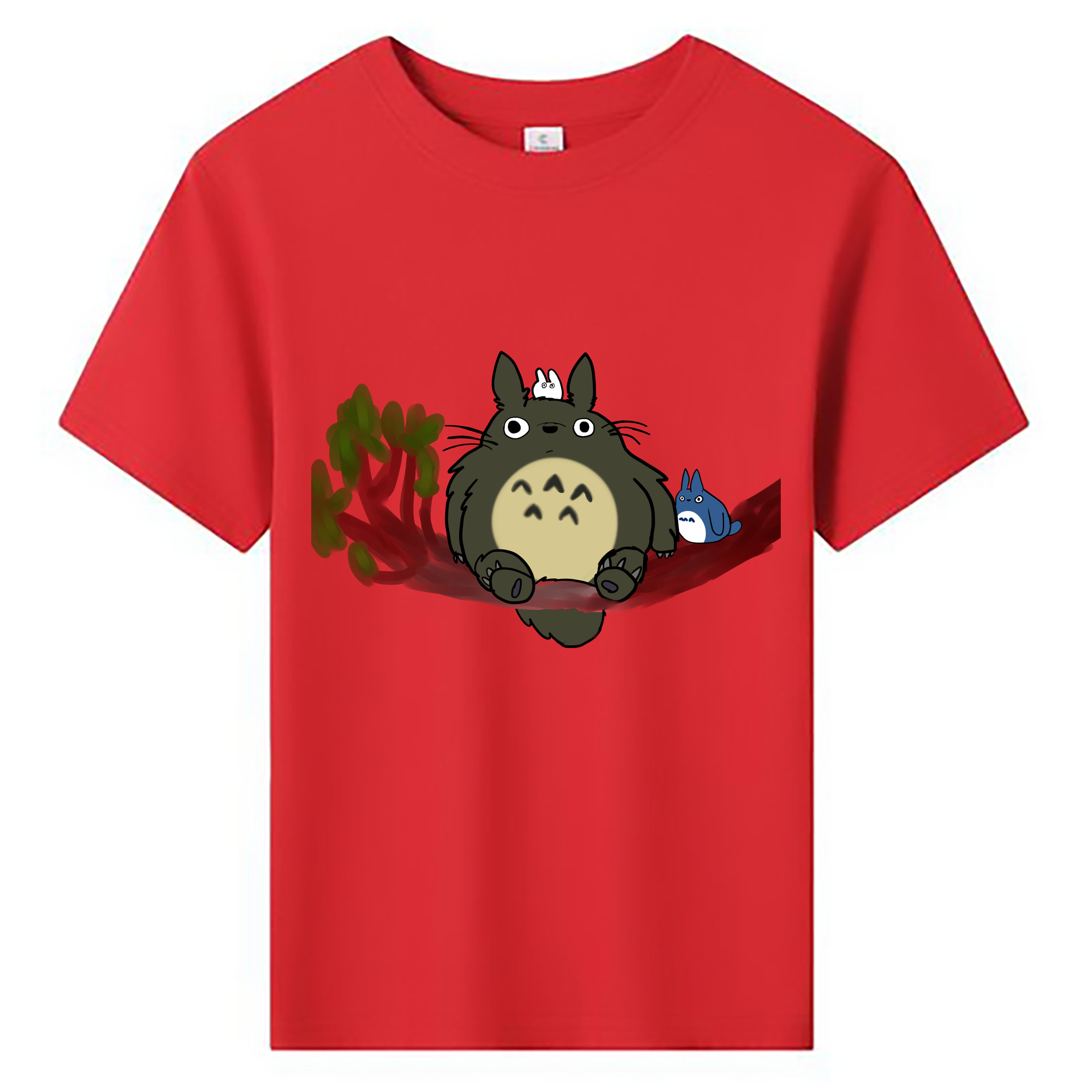 （画像用） となりのトトロ 草壁メイ 草壁サツキ My Neighbor Totoro Satsuki Kusakabe Mei Kusakabe 綿100％キッズTシャツ（フロントプリント）