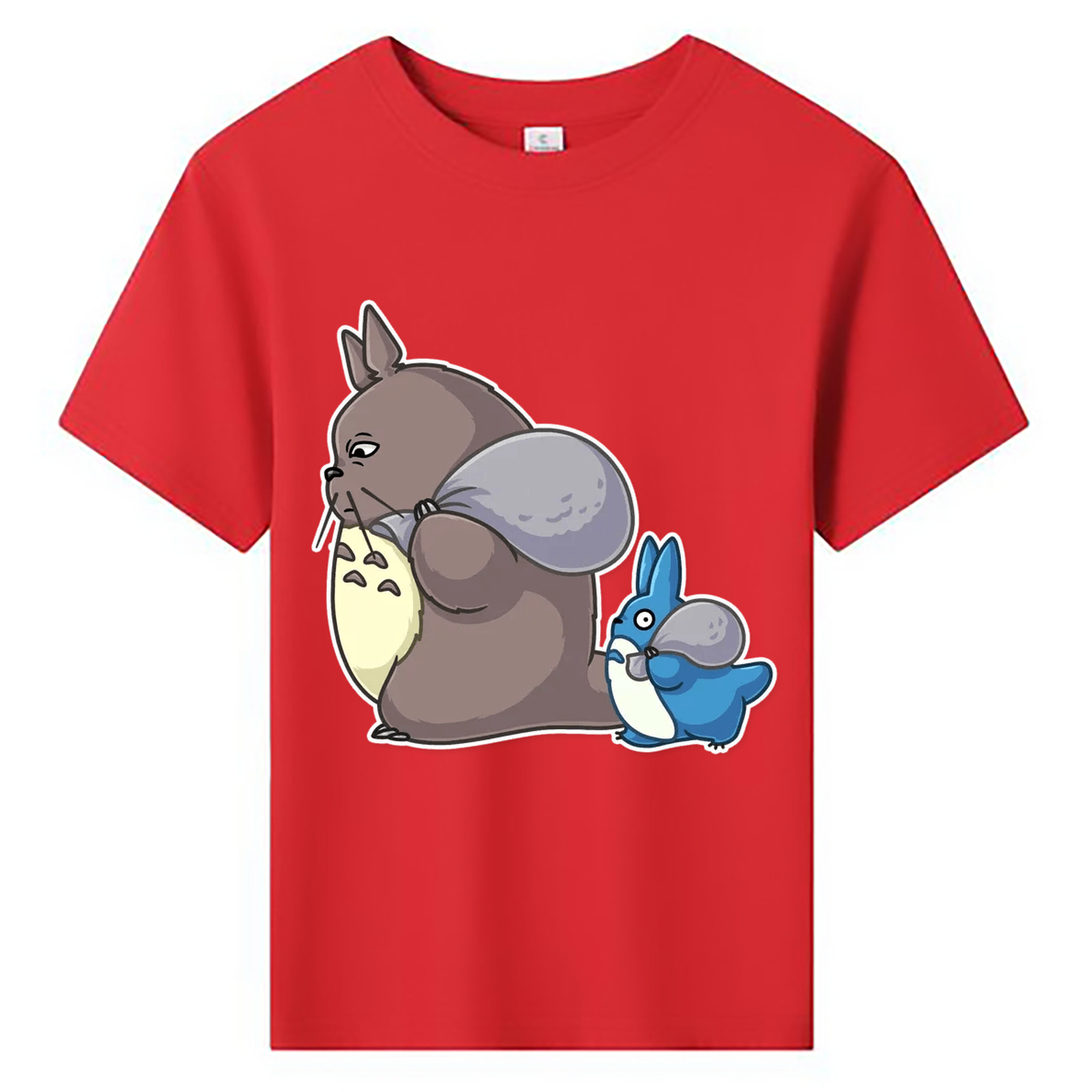 （画像用） となりのトトロ 草壁メイ 草壁サツキ My Neighbor Totoro Satsuki Kusakabe Mei Kusakabe 綿100％キッズTシャツ（フロントプリント）