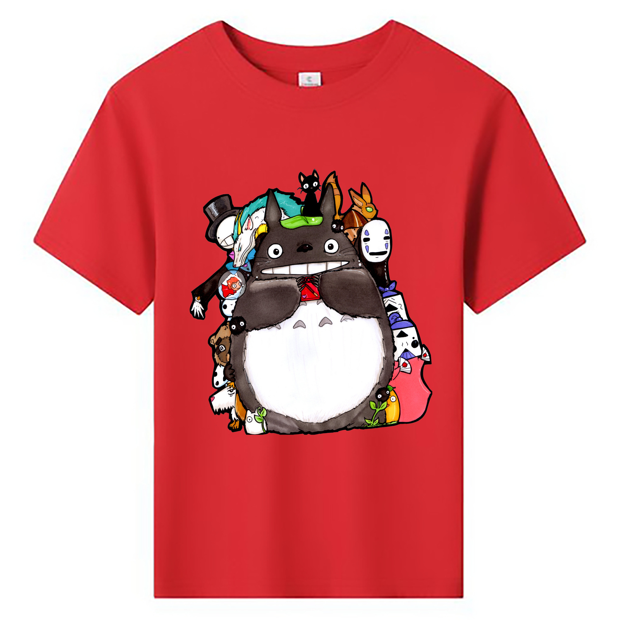 （画像用） となりのトトロ 草壁メイ 草壁サツキ My Neighbor Totoro Satsuki Kusakabe Mei Kusakabe 綿100％キッズTシャツ（フロントプリント）