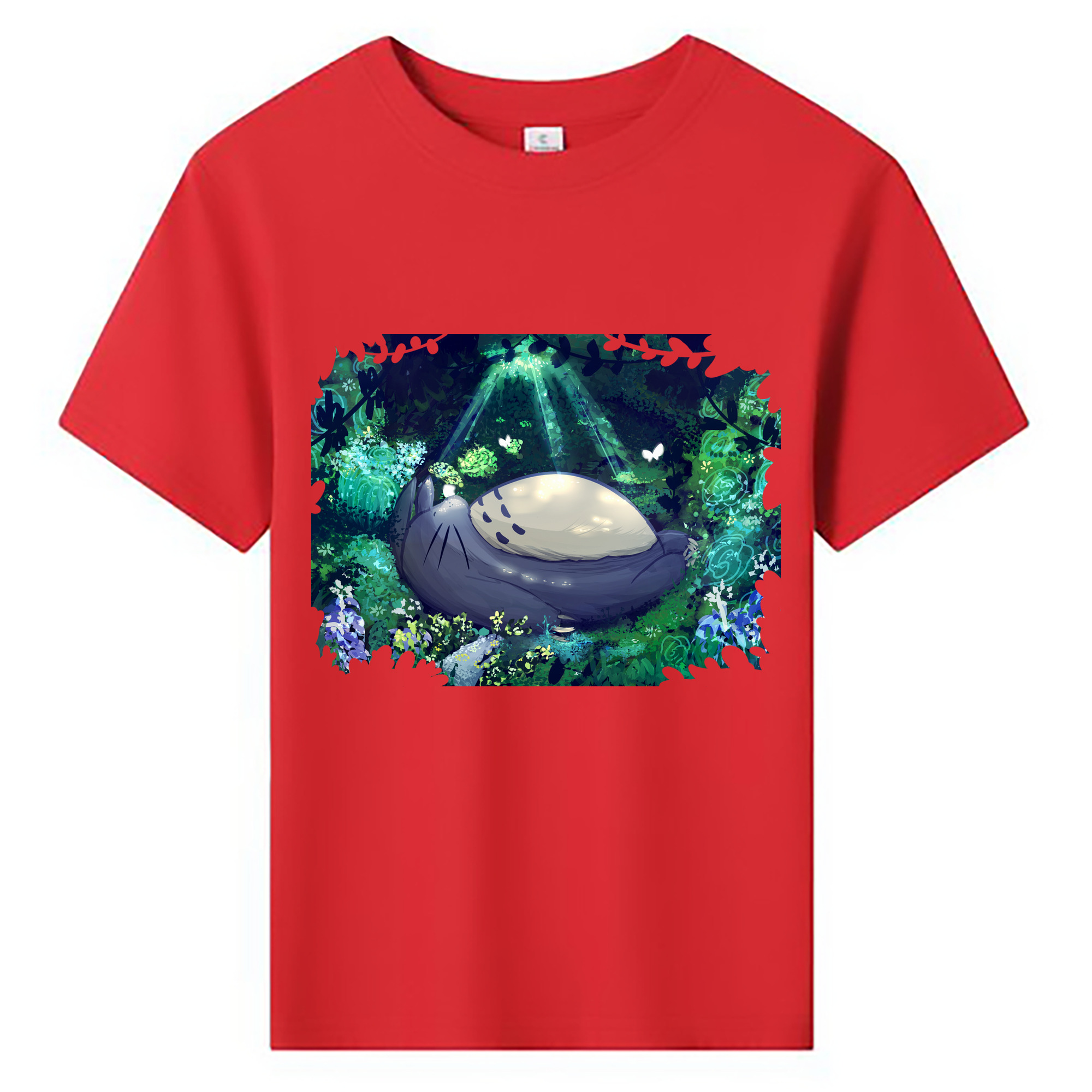 （画像用） となりのトトロ 草壁メイ 草壁サツキ My Neighbor Totoro Satsuki Kusakabe Mei Kusakabe 綿100％キッズTシャツ（フロントプリント）