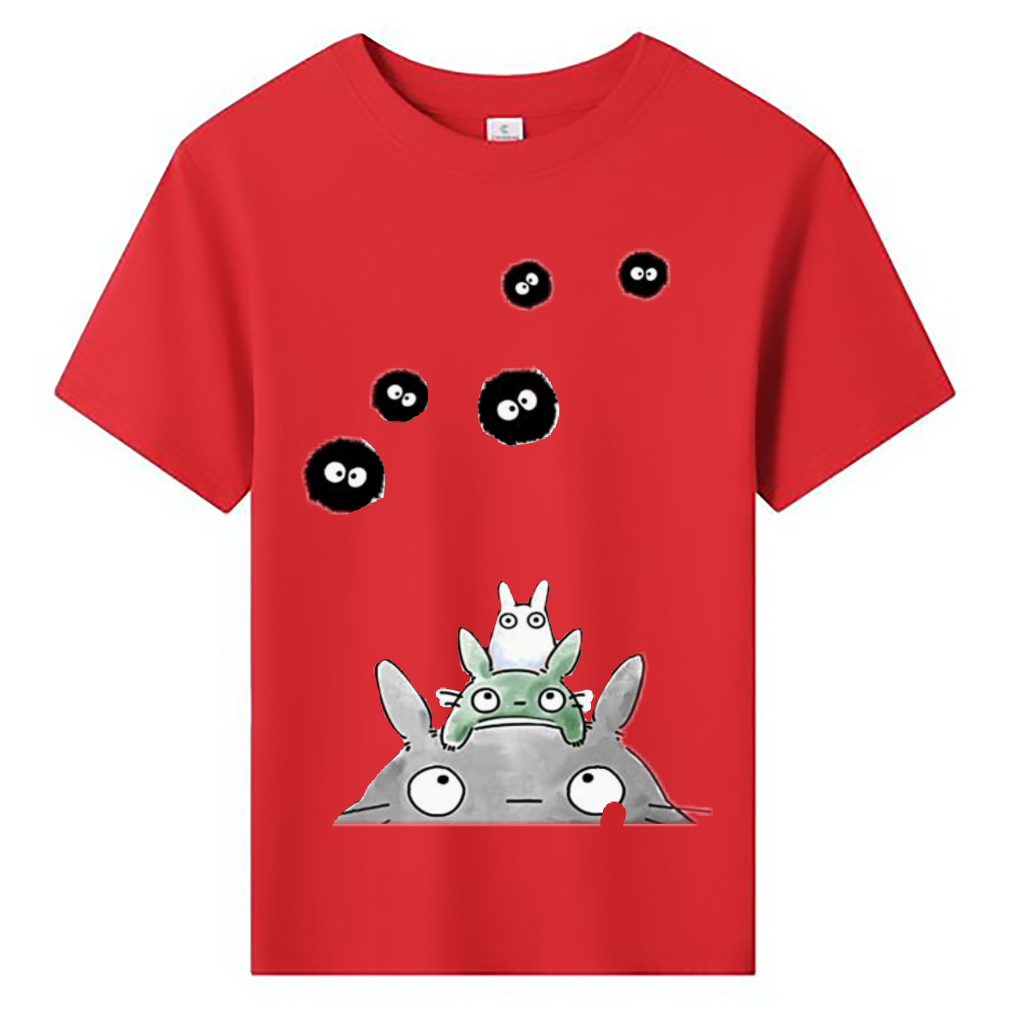 （画像用） となりのトトロ 草壁メイ 草壁サツキ My Neighbor Totoro Satsuki Kusakabe Mei Kusakabe 綿100％キッズTシャツ（フロントプリント）