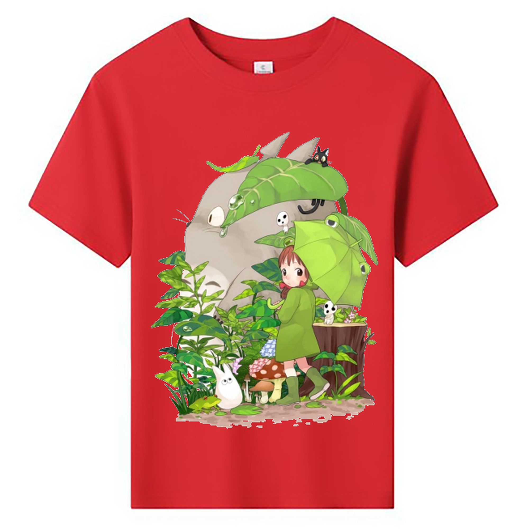 （画像用） となりのトトロ 草壁メイ 草壁サツキ My Neighbor Totoro Satsuki Kusakabe Mei Kusakabe 綿100％キッズTシャツ（フロントプリント）