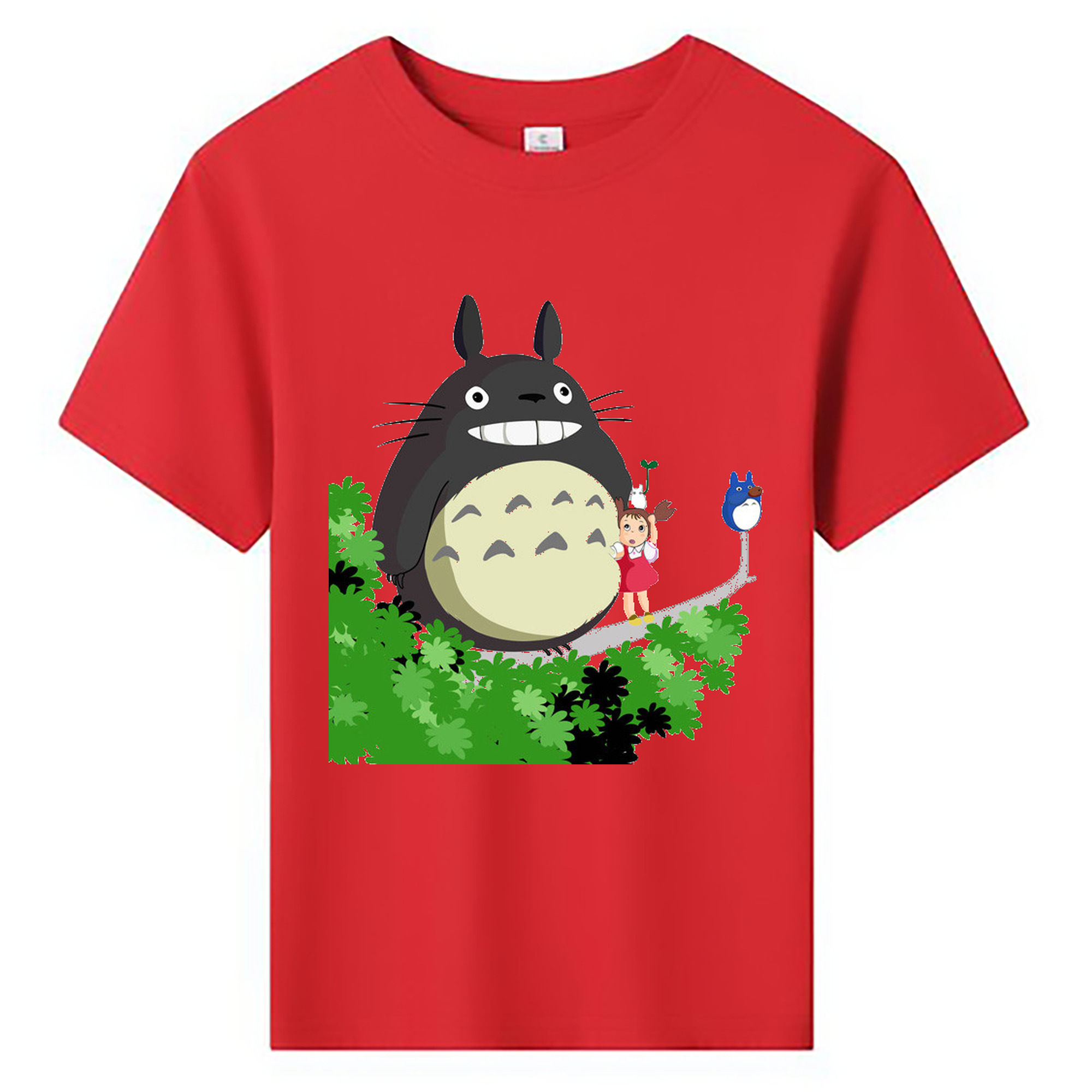 （画像用） となりのトトロ 草壁メイ 草壁サツキ My Neighbor Totoro Satsuki Kusakabe Mei Kusakabe 綿100％キッズTシャツ（フロントプリント）