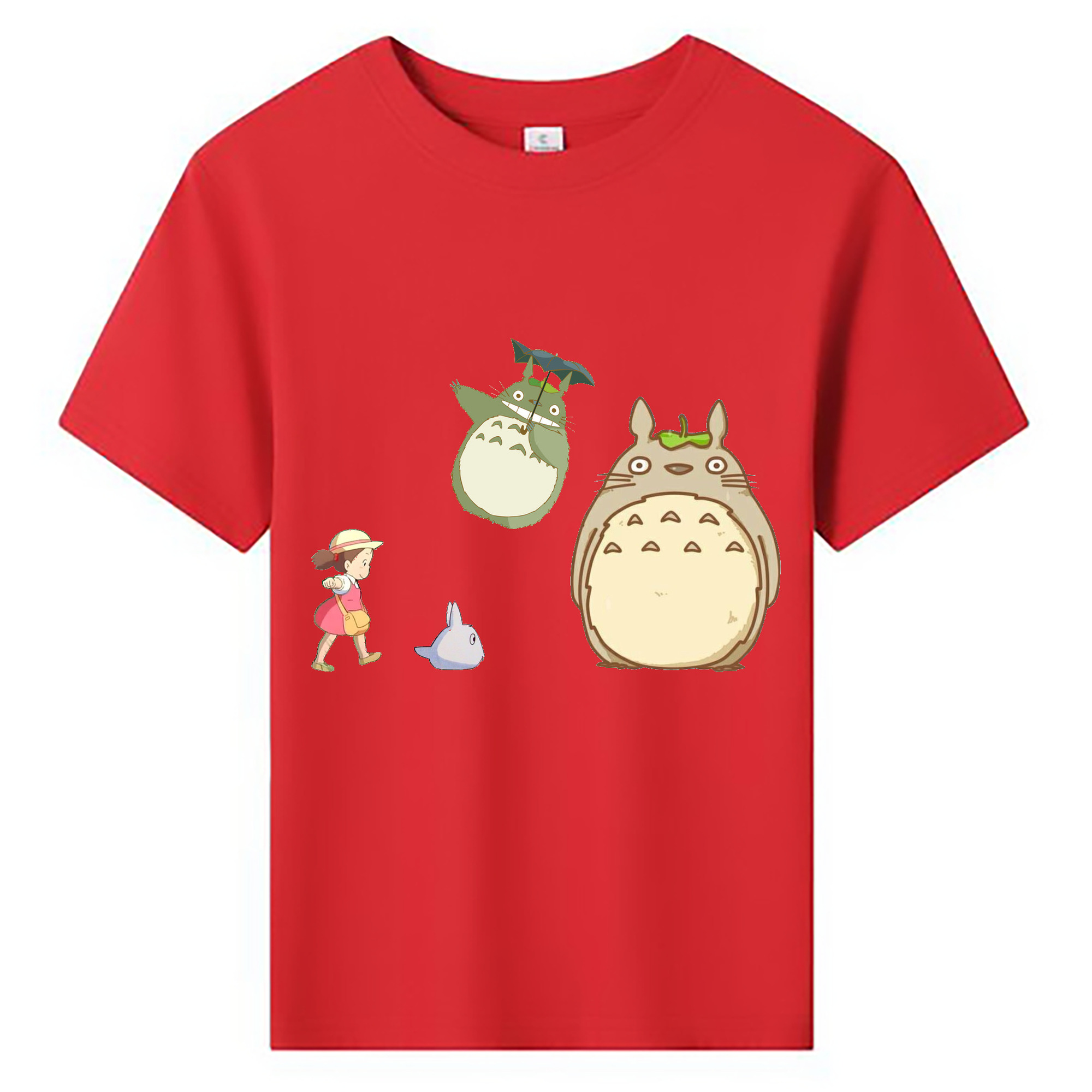 （画像用） となりのトトロ 草壁メイ 草壁サツキ My Neighbor Totoro Satsuki Kusakabe Mei Kusakabe 綿100％キッズTシャツ（フロントプリント）