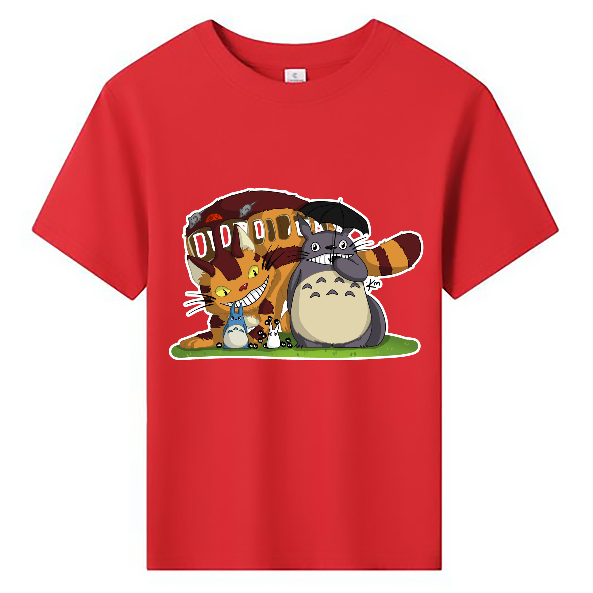 （画像用） となりのトトロ 草壁メイ 草壁サツキ My Neighbor Totoro Satsuki Kusakabe Mei Kusakabe 綿100％キッズTシャツ（フロントプリント）