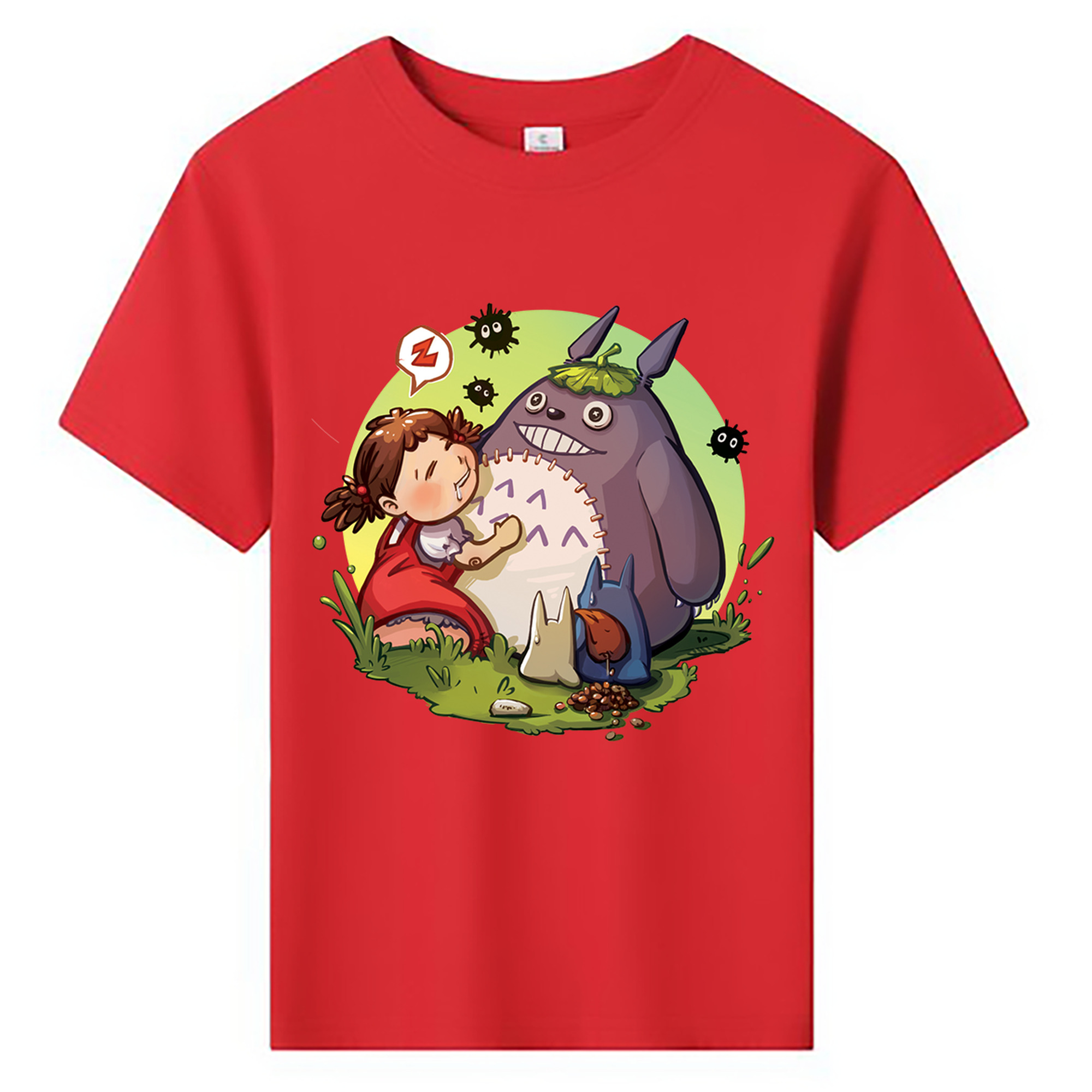 （画像用） となりのトトロ 草壁メイ 草壁サツキ My Neighbor Totoro Satsuki Kusakabe Mei Kusakabe 綿100％キッズTシャツ（フロントプリント）
