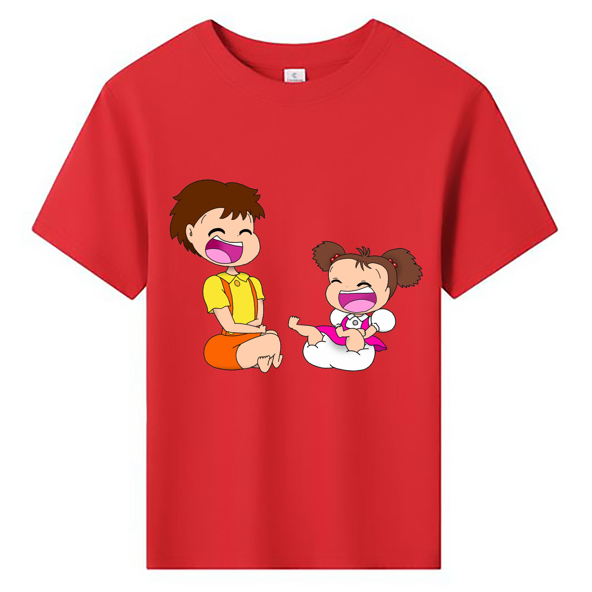 （画像用） となりのトトロ 草壁メイ 草壁サツキ My Neighbor Totoro Satsuki Kusakabe Mei Kusakabe 綿100％キッズTシャツ（フロントプリント）