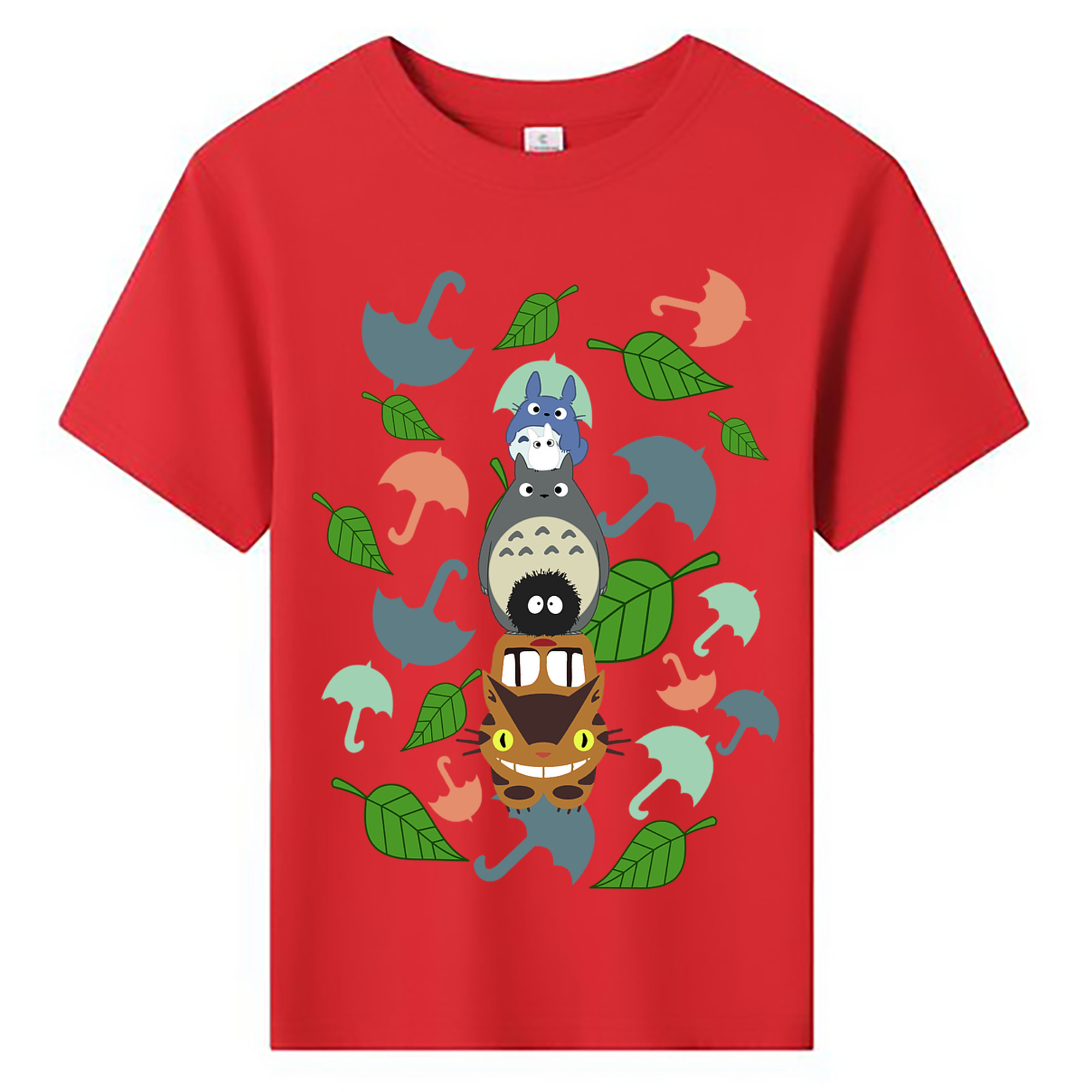（画像用） となりのトトロ 草壁メイ 草壁サツキ My Neighbor Totoro Satsuki Kusakabe Mei Kusakabe 綿100％キッズTシャツ（フロントプリント）