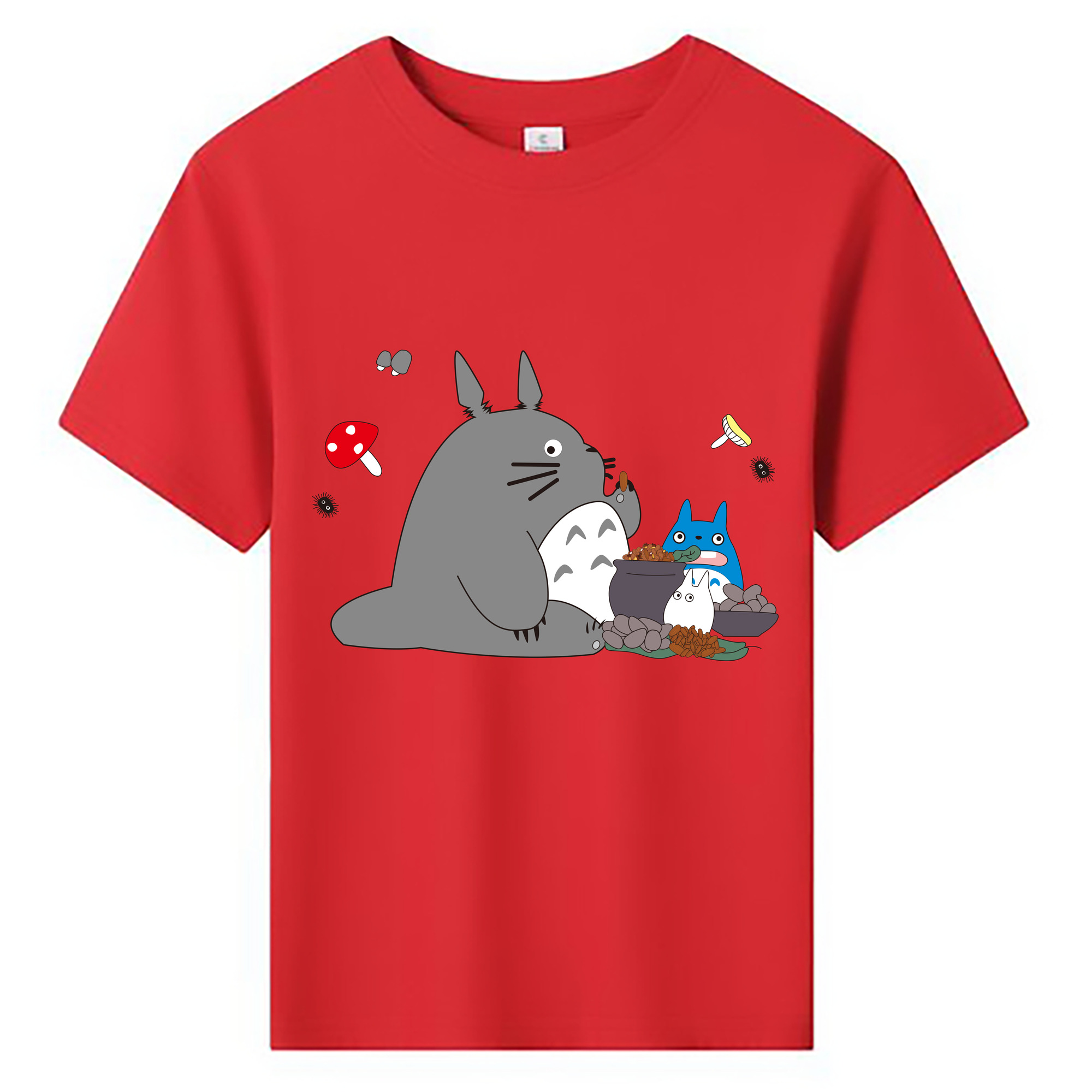 （画像用） となりのトトロ 草壁メイ 草壁サツキ My Neighbor Totoro Satsuki Kusakabe Mei Kusakabe 綿100％キッズTシャツ（フロントプリント）