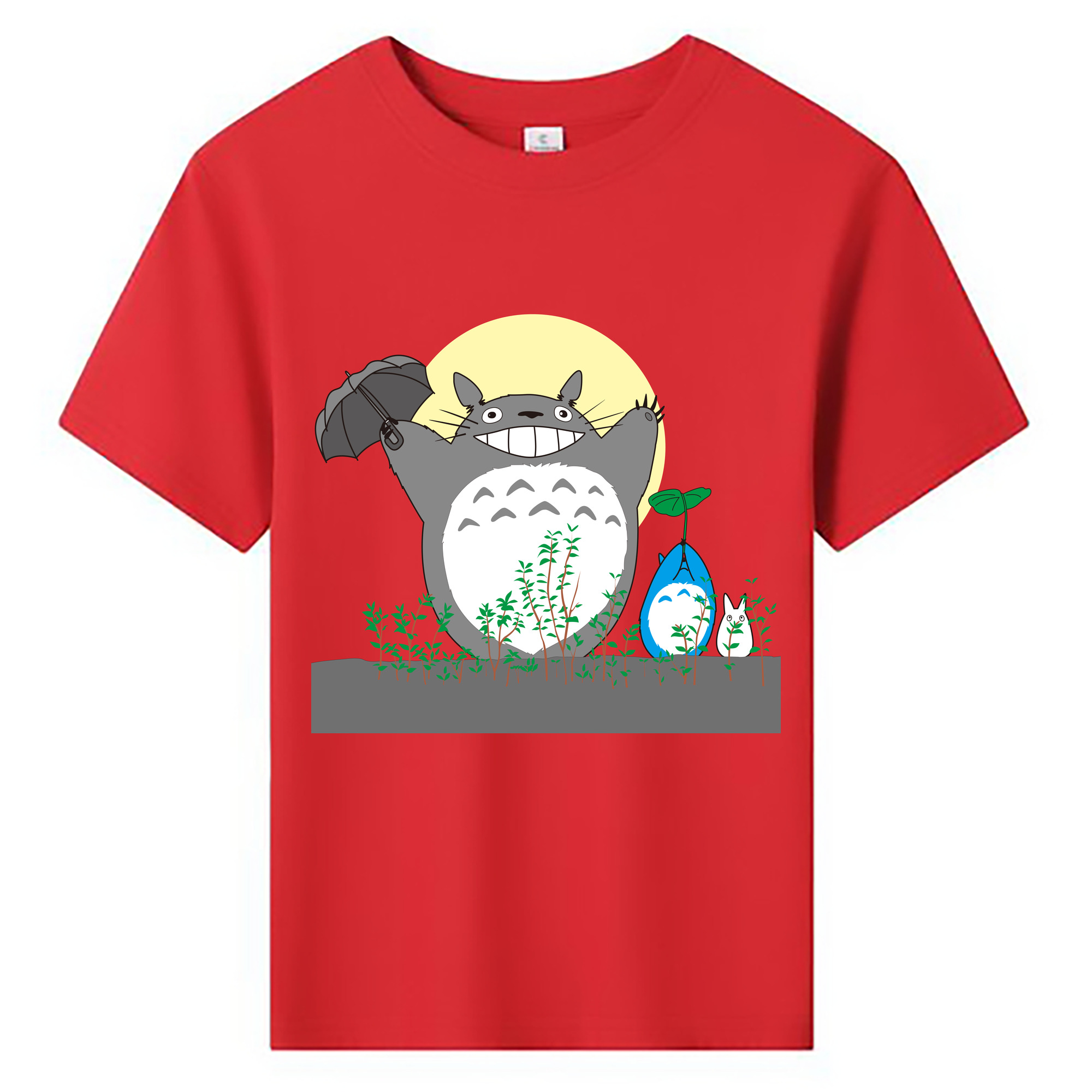 （画像用） となりのトトロ 草壁メイ 草壁サツキ My Neighbor Totoro Satsuki Kusakabe Mei Kusakabe 綿100％キッズTシャツ（フロントプリント）