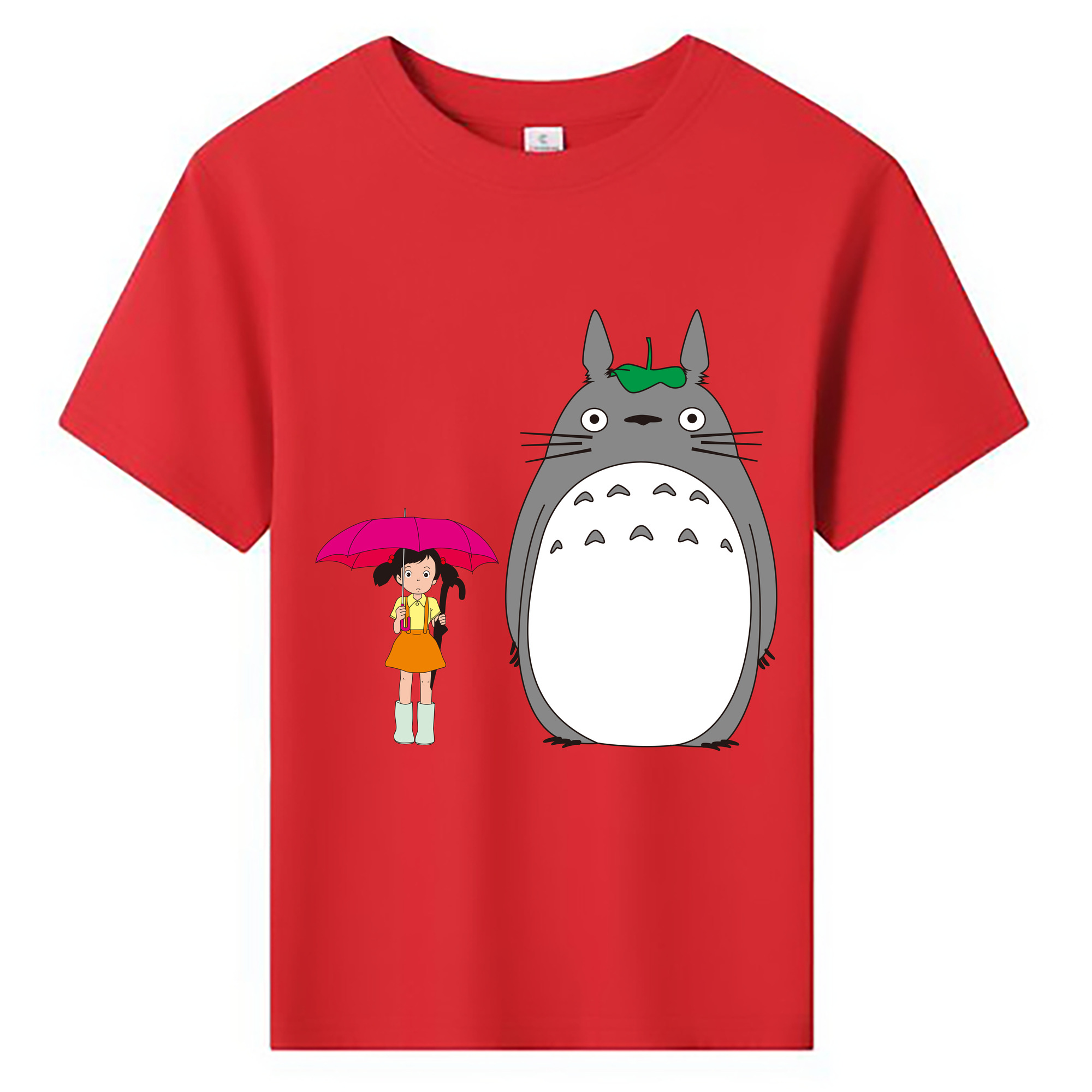 （画像用） となりのトトロ 草壁メイ 草壁サツキ My Neighbor Totoro Satsuki Kusakabe Mei Kusakabe 綿100％キッズTシャツ（フロントプリント）