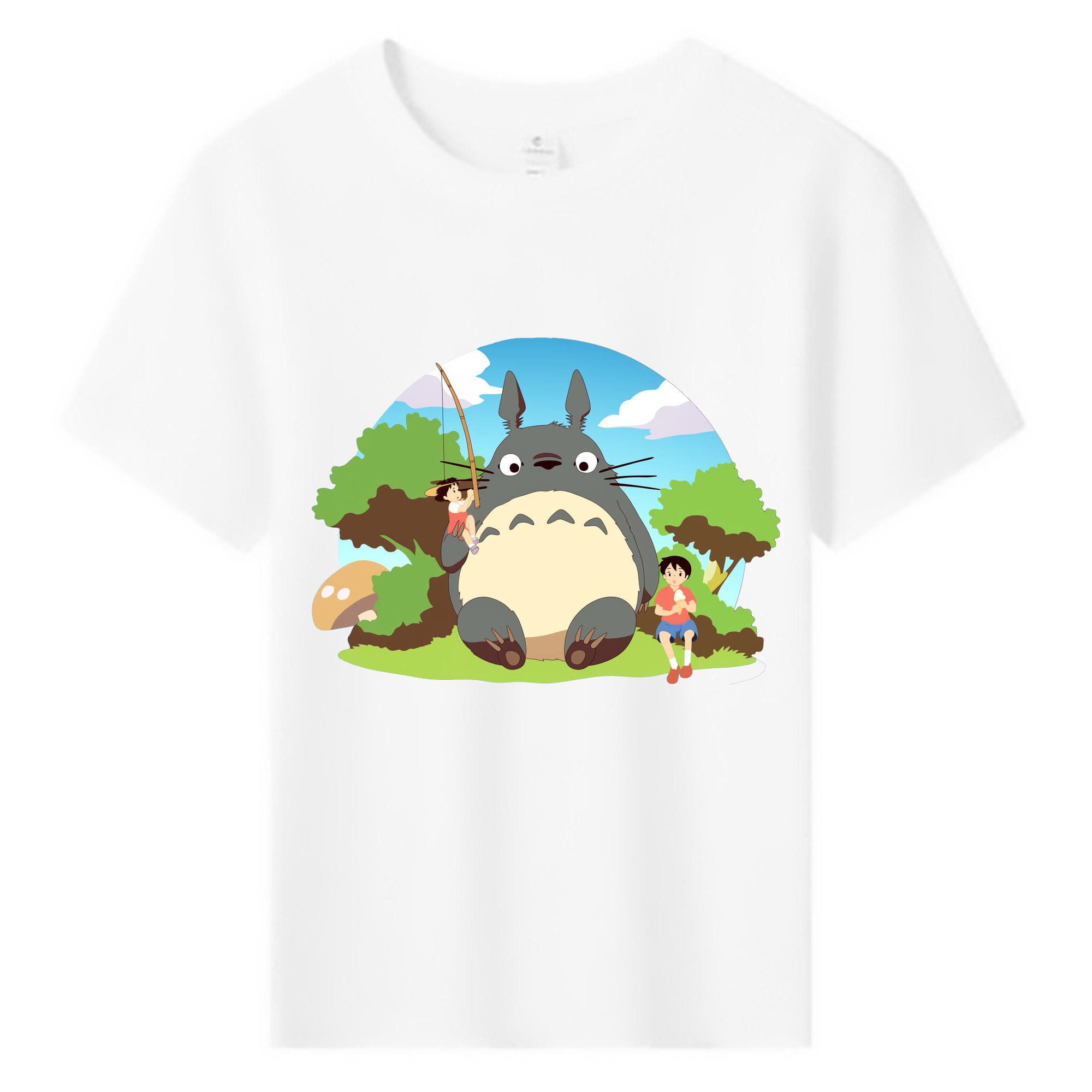 （画像用） となりのトトロ 草壁メイ 草壁サツキ My Neighbor Totoro Satsuki Kusakabe Mei Kusakabe 綿100％キッズTシャツ（フロントプリント）