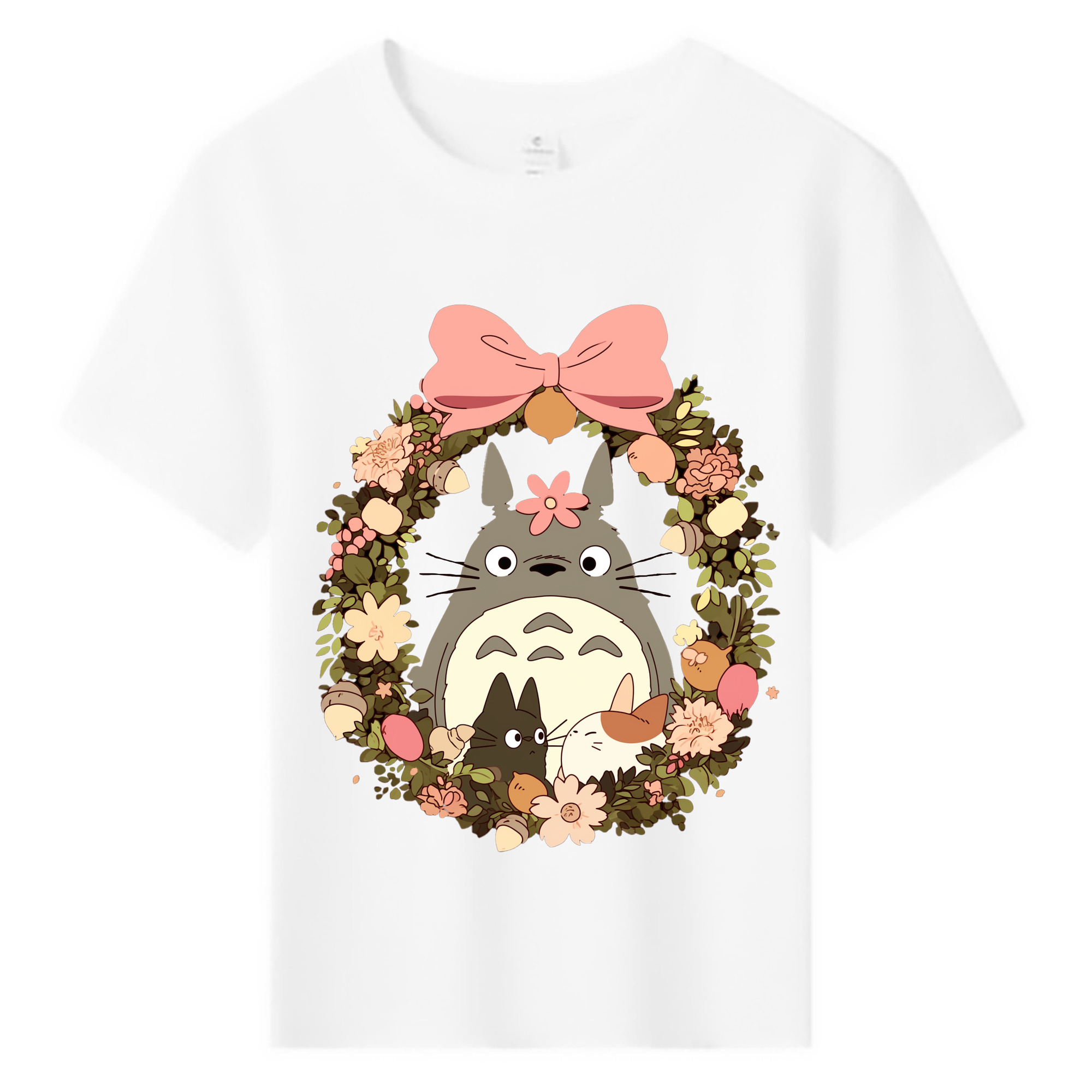 （画像用） となりのトトロ 草壁メイ 草壁サツキ My Neighbor Totoro Satsuki Kusakabe Mei Kusakabe 綿100％キッズTシャツ（フロントプリント）