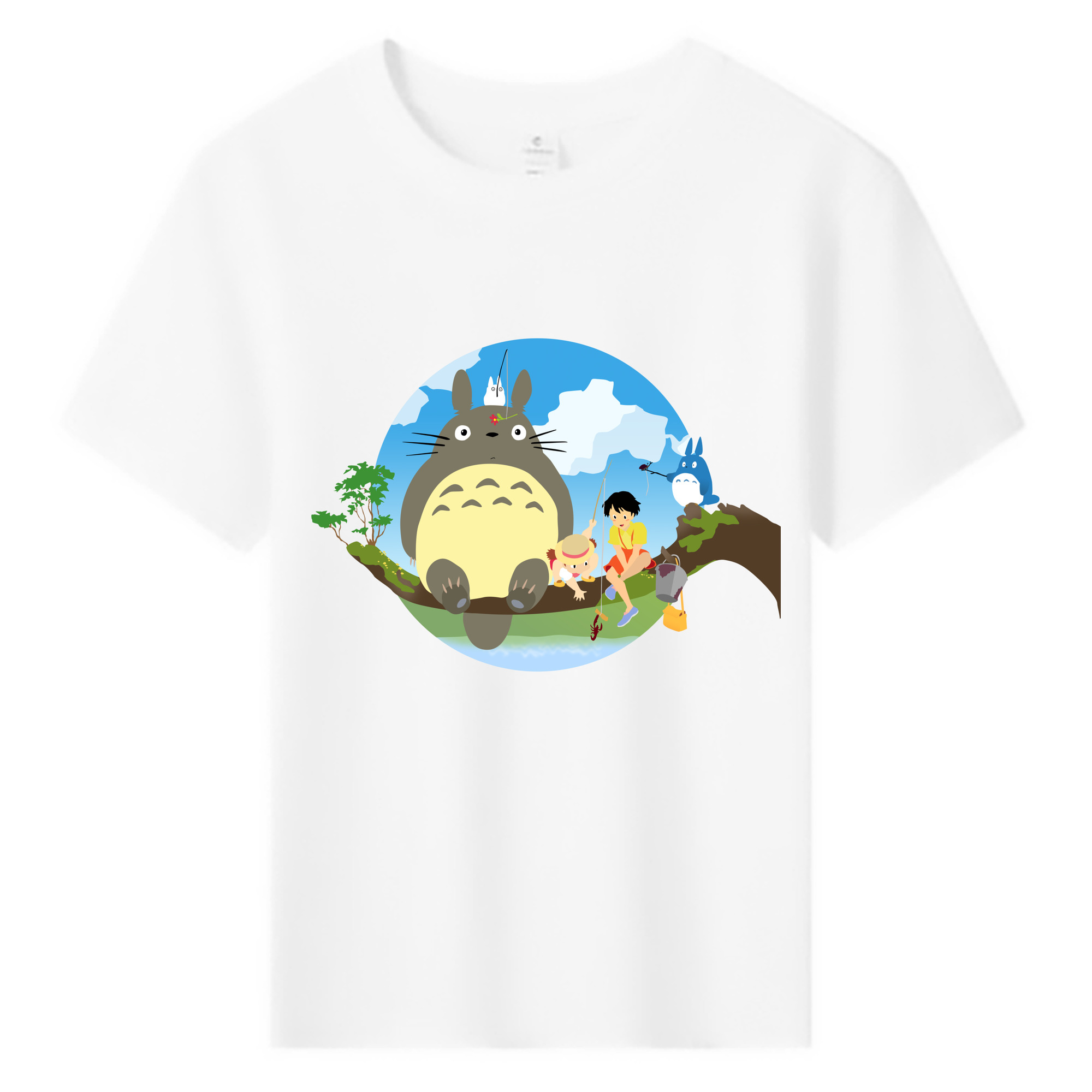 （画像用） となりのトトロ 草壁メイ 草壁サツキ My Neighbor Totoro Satsuki Kusakabe Mei Kusakabe 綿100％キッズTシャツ（フロントプリント）
