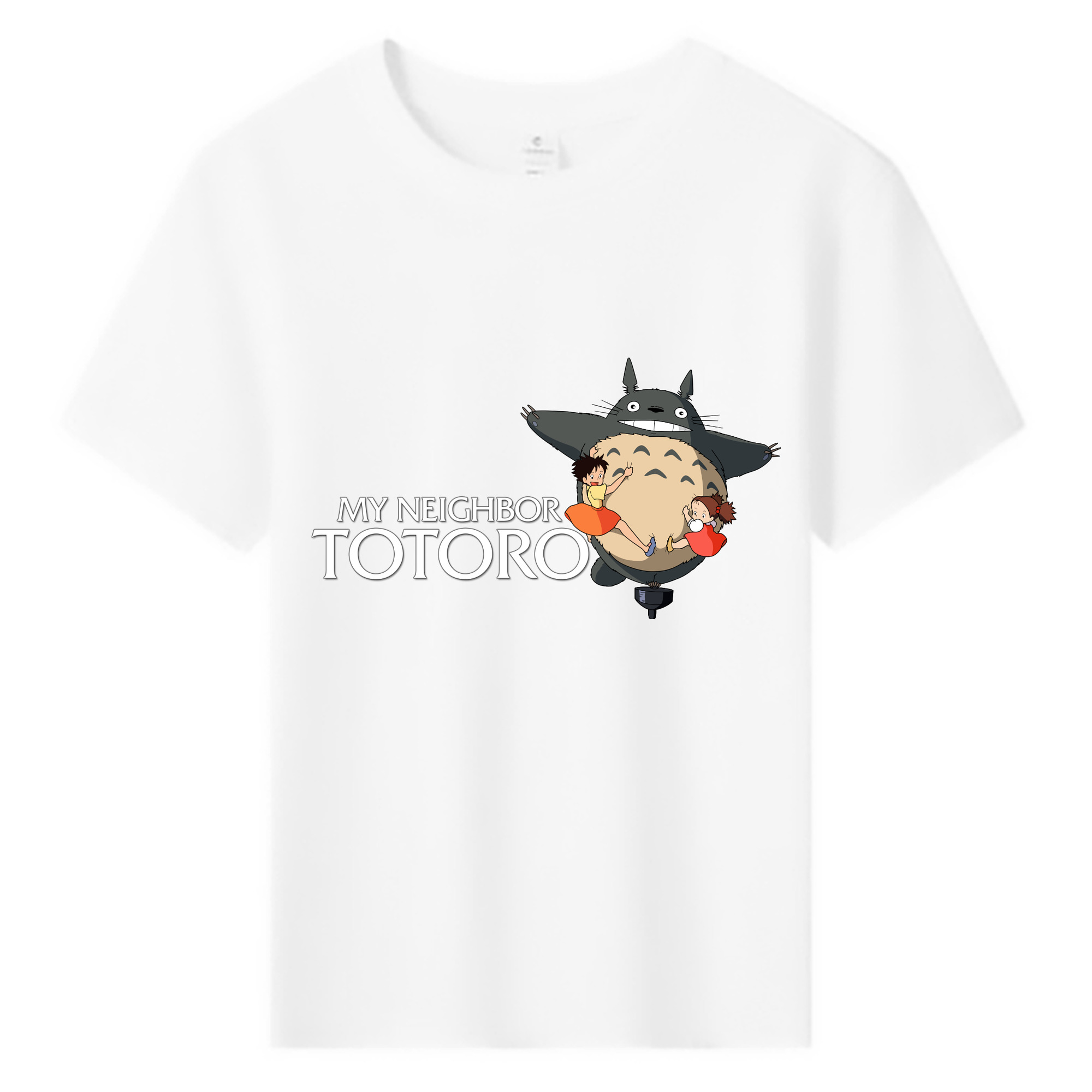 （画像用） となりのトトロ 草壁メイ 草壁サツキ My Neighbor Totoro Satsuki Kusakabe Mei Kusakabe 綿100％キッズTシャツ（フロントプリント）