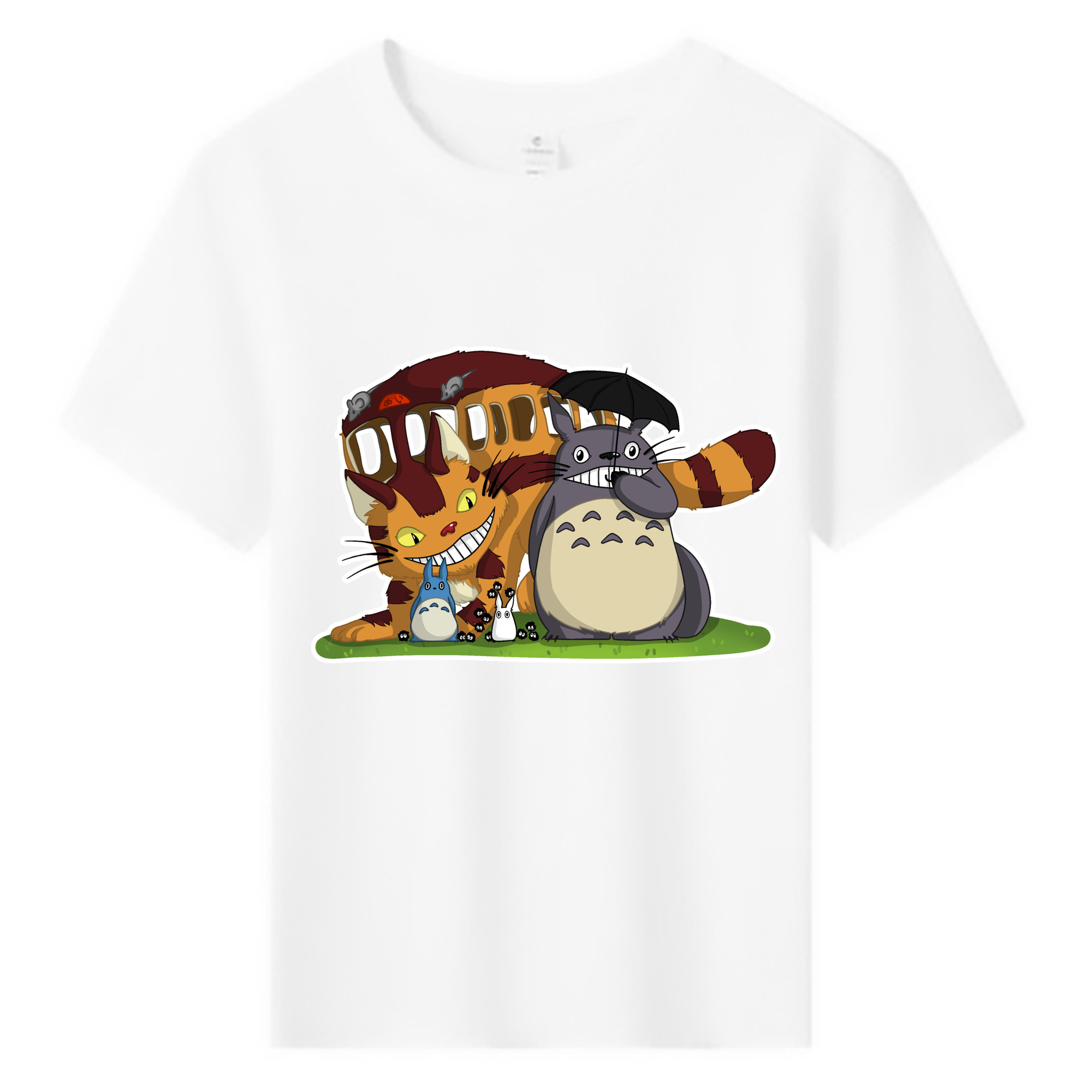 （画像用） となりのトトロ 草壁メイ 草壁サツキ My Neighbor Totoro Satsuki Kusakabe Mei Kusakabe 綿100％キッズTシャツ（フロントプリント）