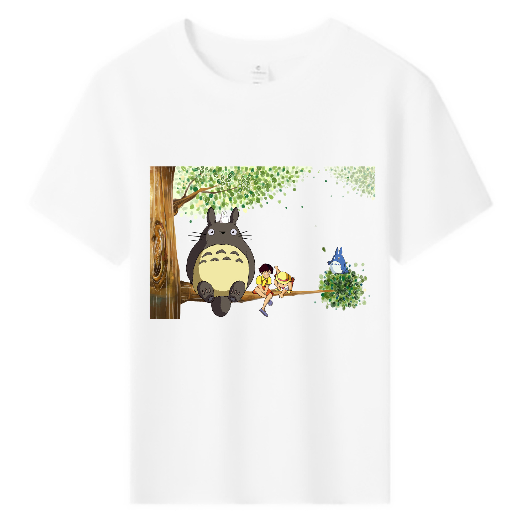 （画像用） となりのトトロ 草壁メイ 草壁サツキ My Neighbor Totoro Satsuki Kusakabe Mei Kusakabe 綿100％キッズTシャツ（フロントプリント）