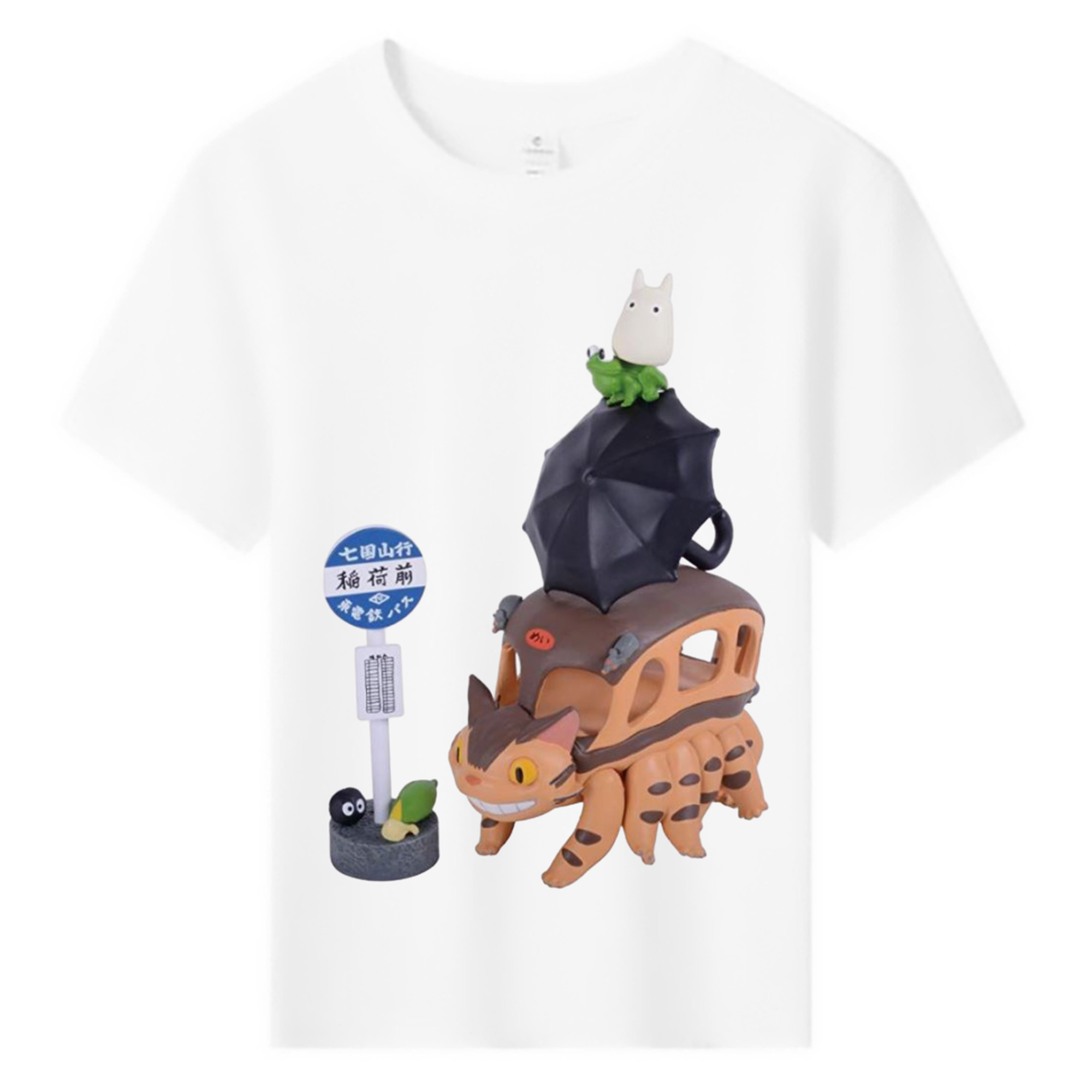 （画像用） となりのトトロ 草壁メイ 草壁サツキ My Neighbor Totoro Satsuki Kusakabe Mei Kusakabe 綿100％キッズTシャツ（フロントプリント）