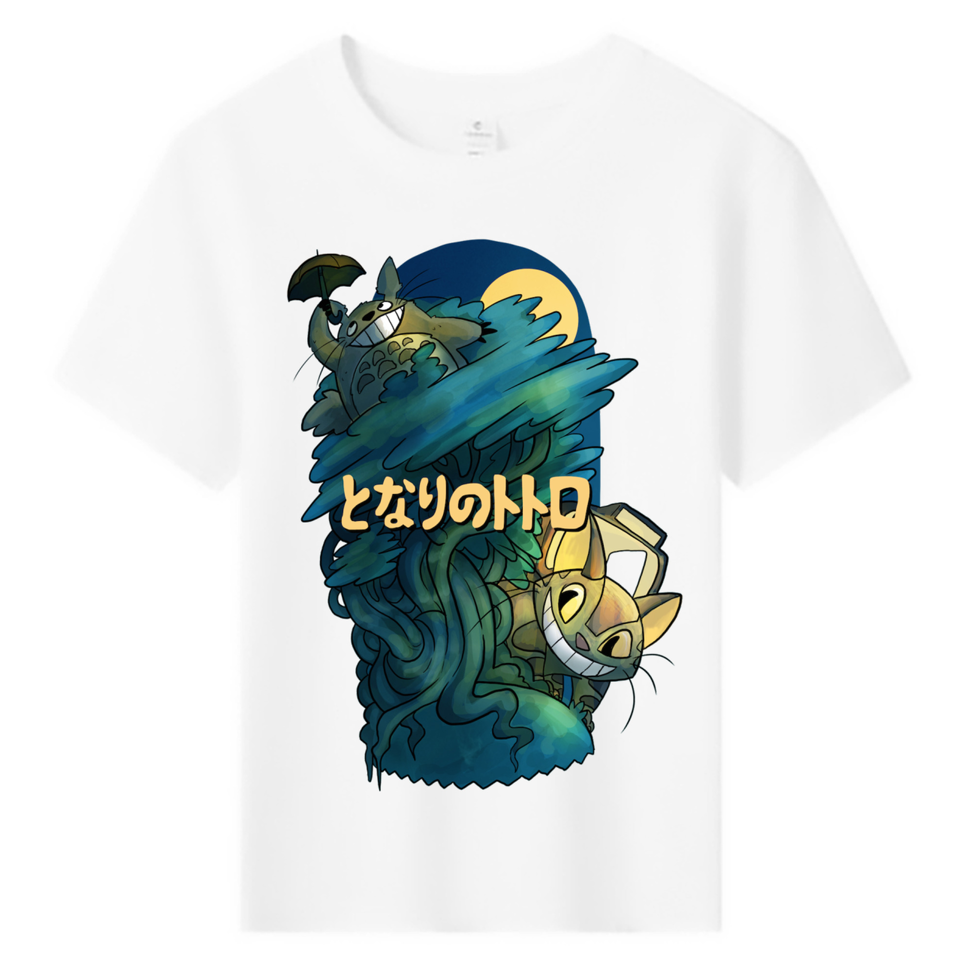 （画像用） となりのトトロ 草壁メイ 草壁サツキ My Neighbor Totoro Satsuki Kusakabe Mei Kusakabe 綿100％キッズTシャツ（フロントプリント）