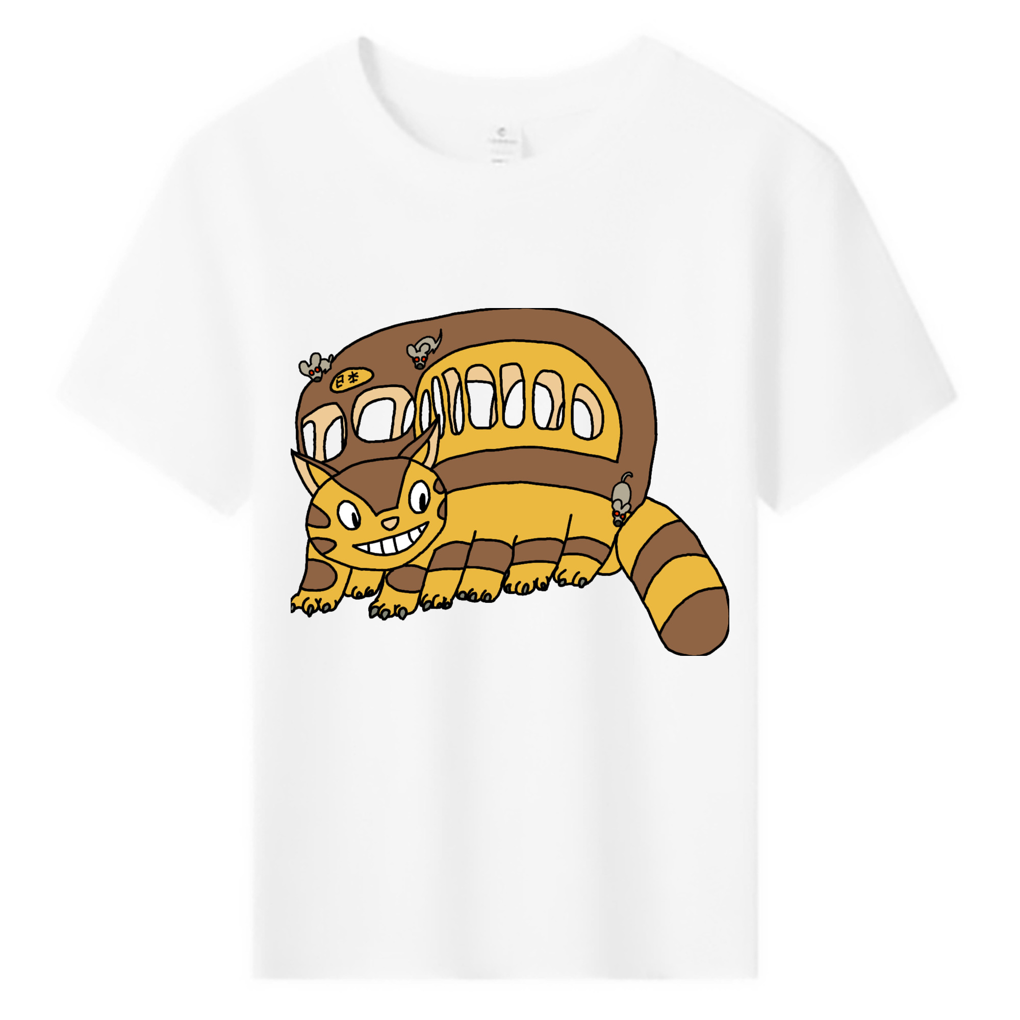 （画像用） となりのトトロ 草壁メイ 草壁サツキ My Neighbor Totoro Satsuki Kusakabe Mei Kusakabe 綿100％キッズTシャツ（フロントプリント）