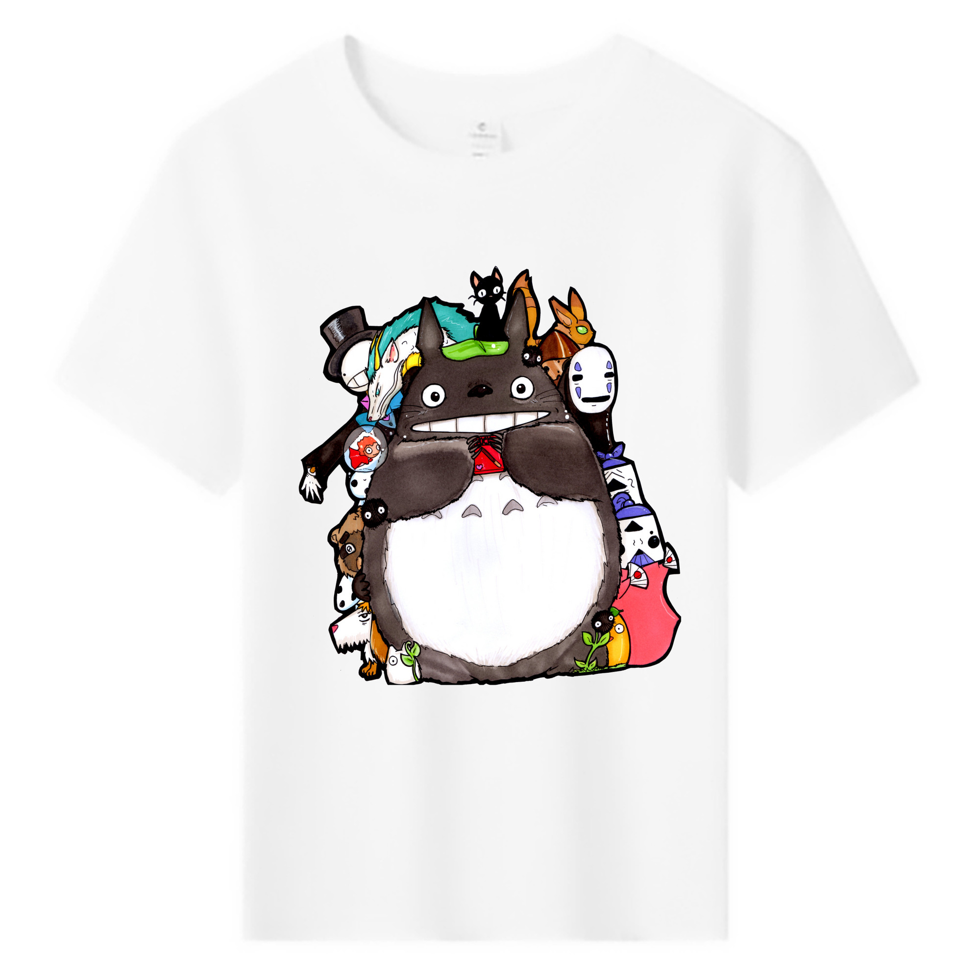 （画像用） となりのトトロ 草壁メイ 草壁サツキ My Neighbor Totoro Satsuki Kusakabe Mei Kusakabe 綿100％キッズTシャツ（フロントプリント）