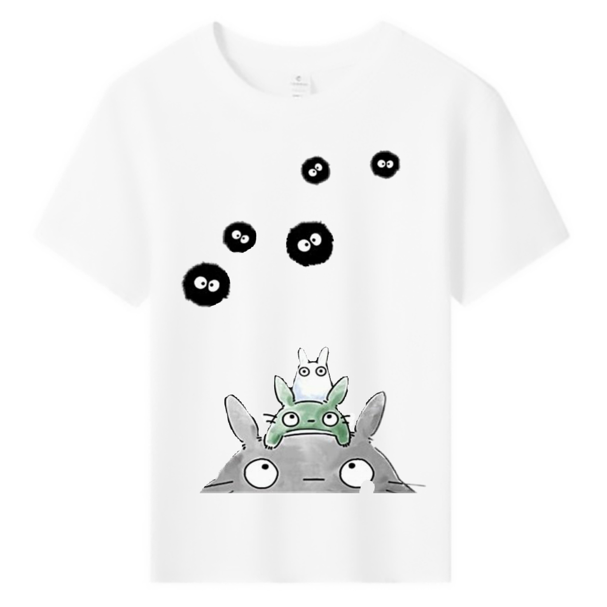 （画像用） となりのトトロ 草壁メイ 草壁サツキ My Neighbor Totoro Satsuki Kusakabe Mei Kusakabe 綿100％キッズTシャツ（フロントプリント）