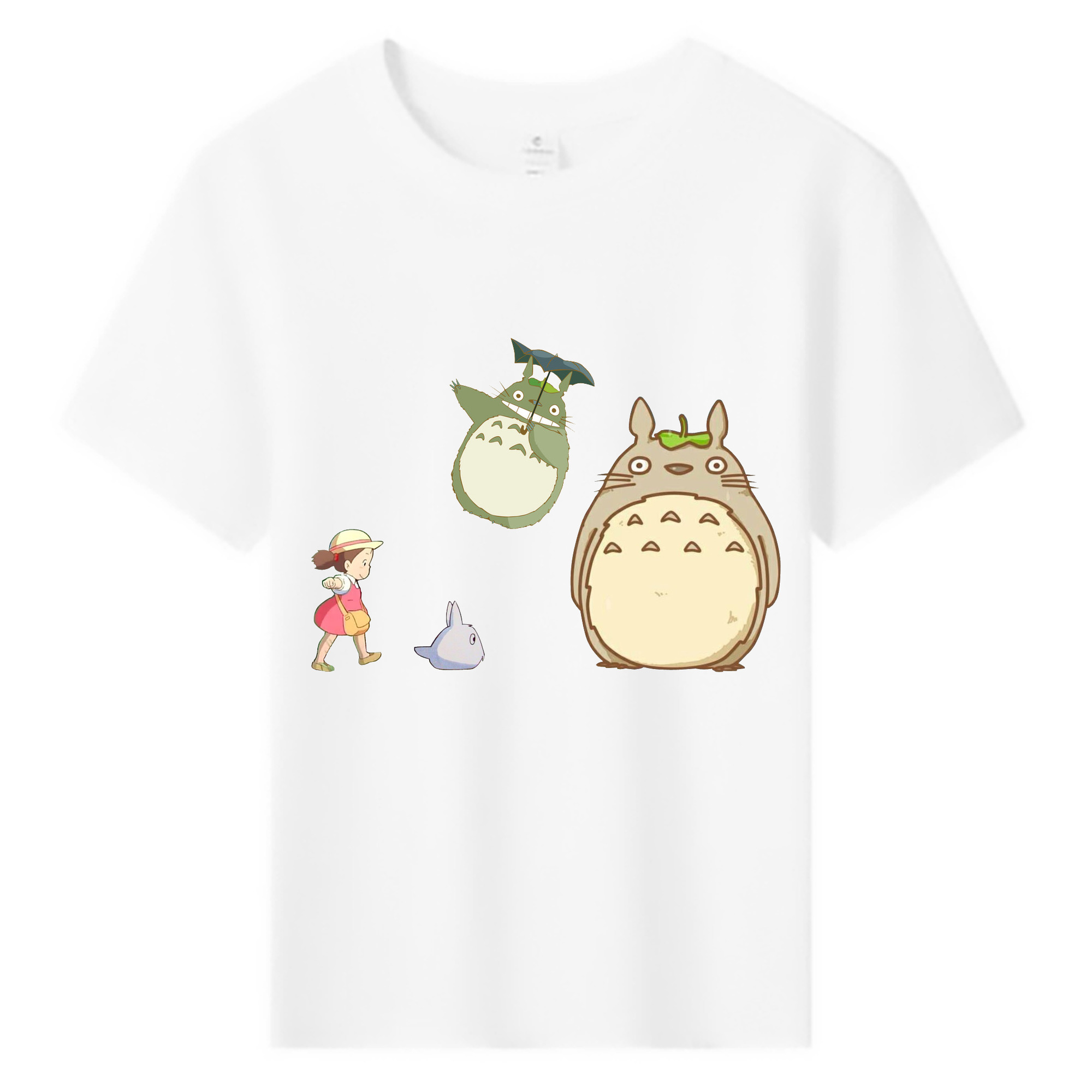 （画像用） となりのトトロ 草壁メイ 草壁サツキ My Neighbor Totoro Satsuki Kusakabe Mei Kusakabe 綿100％キッズTシャツ（フロントプリント）