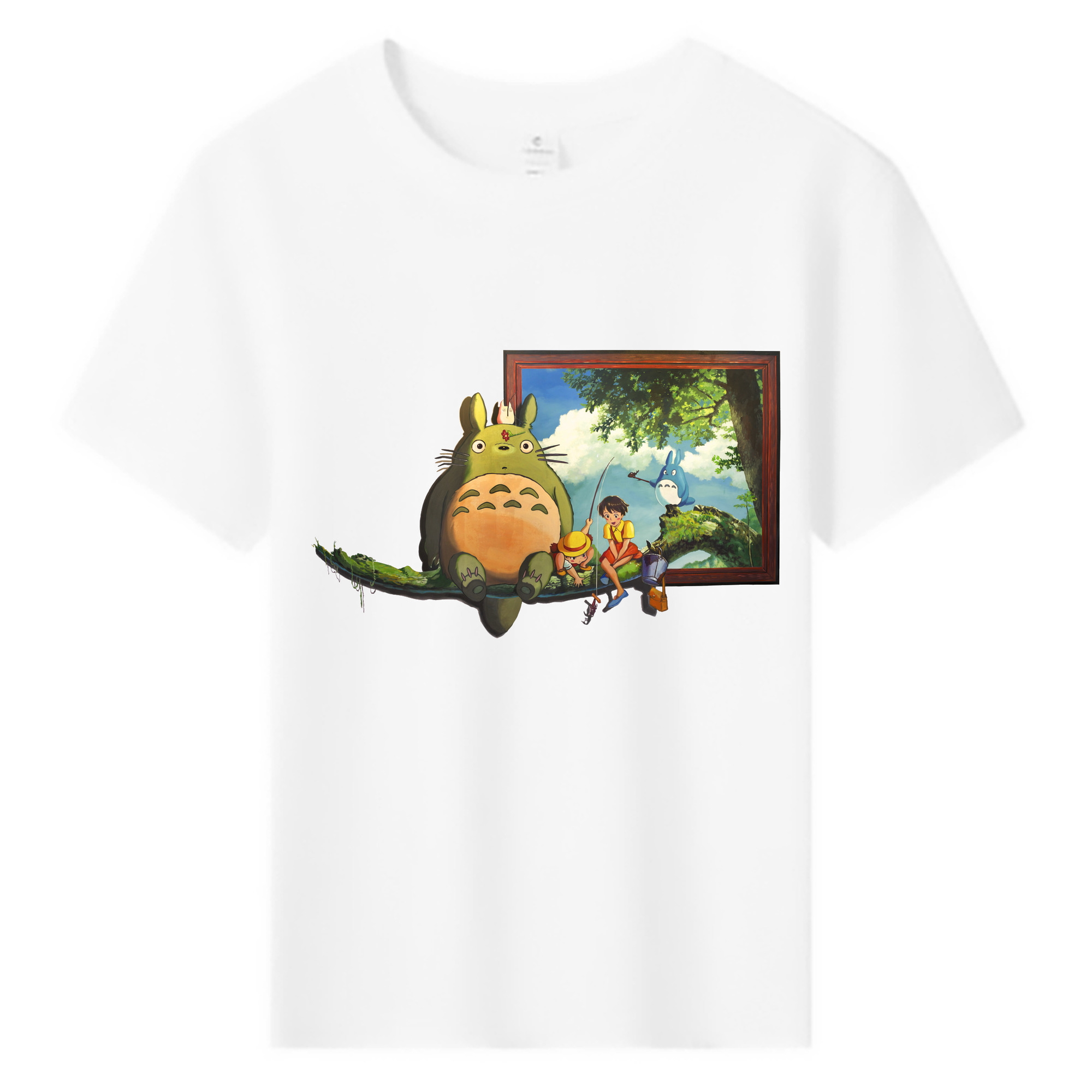 （画像用） となりのトトロ 草壁メイ 草壁サツキ My Neighbor Totoro Satsuki Kusakabe Mei Kusakabe 綿100％キッズTシャツ（フロントプリント）