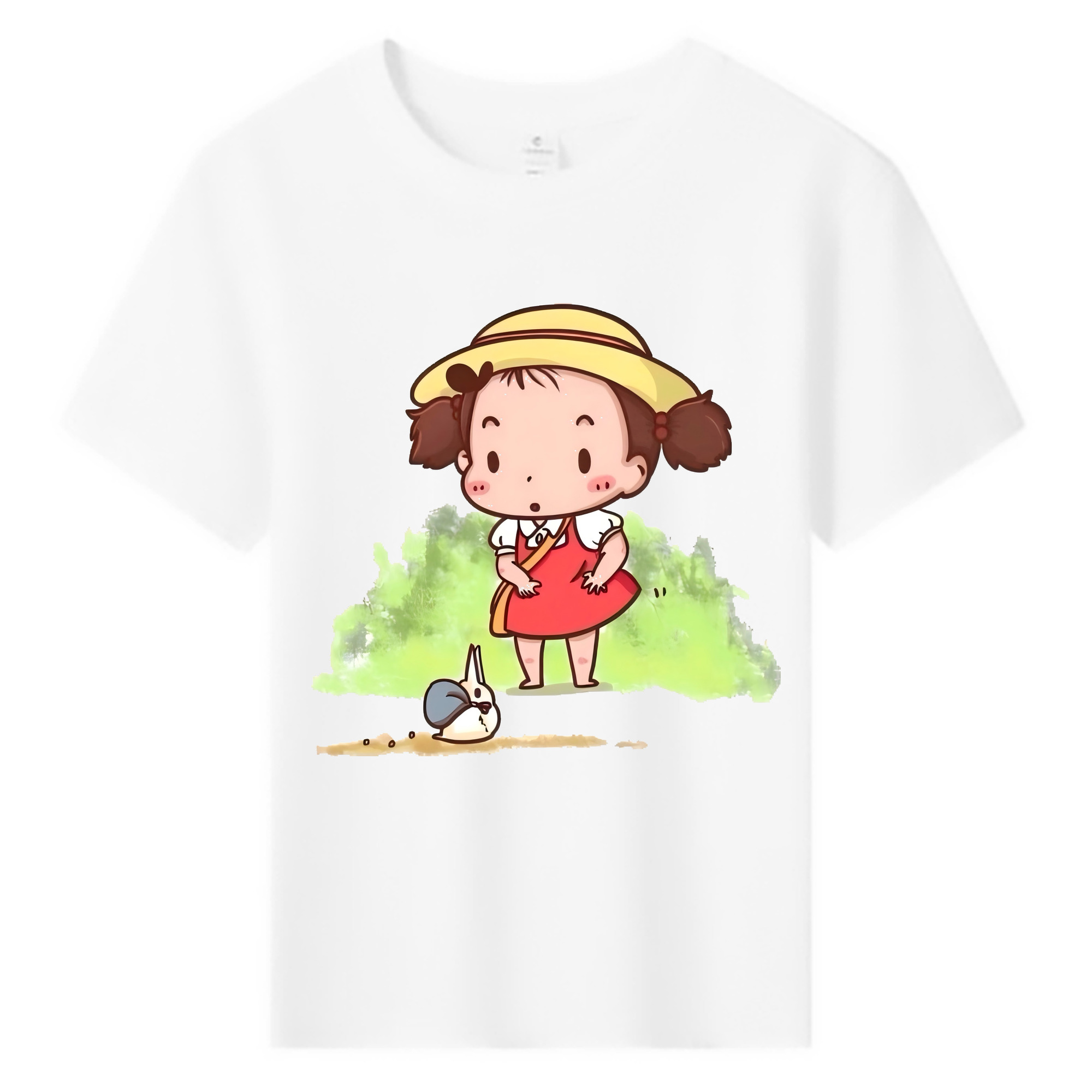 （画像用） となりのトトロ 草壁メイ 草壁サツキ My Neighbor Totoro Satsuki Kusakabe Mei Kusakabe 綿100％キッズTシャツ（フロントプリント）