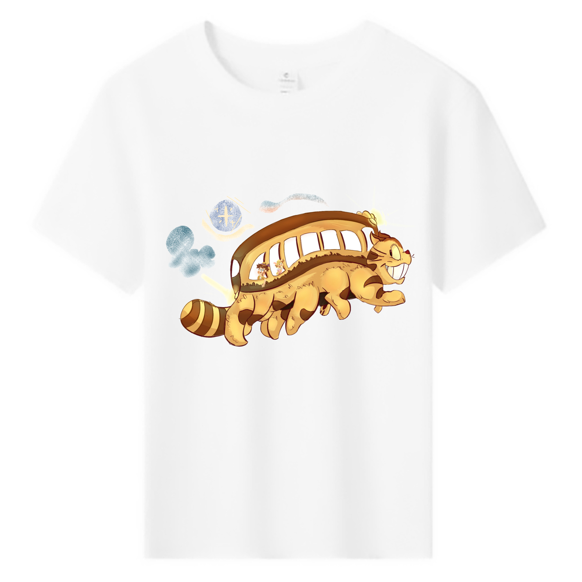 （画像用） となりのトトロ 草壁メイ 草壁サツキ My Neighbor Totoro Satsuki Kusakabe Mei Kusakabe 綿100％キッズTシャツ（フロントプリント）