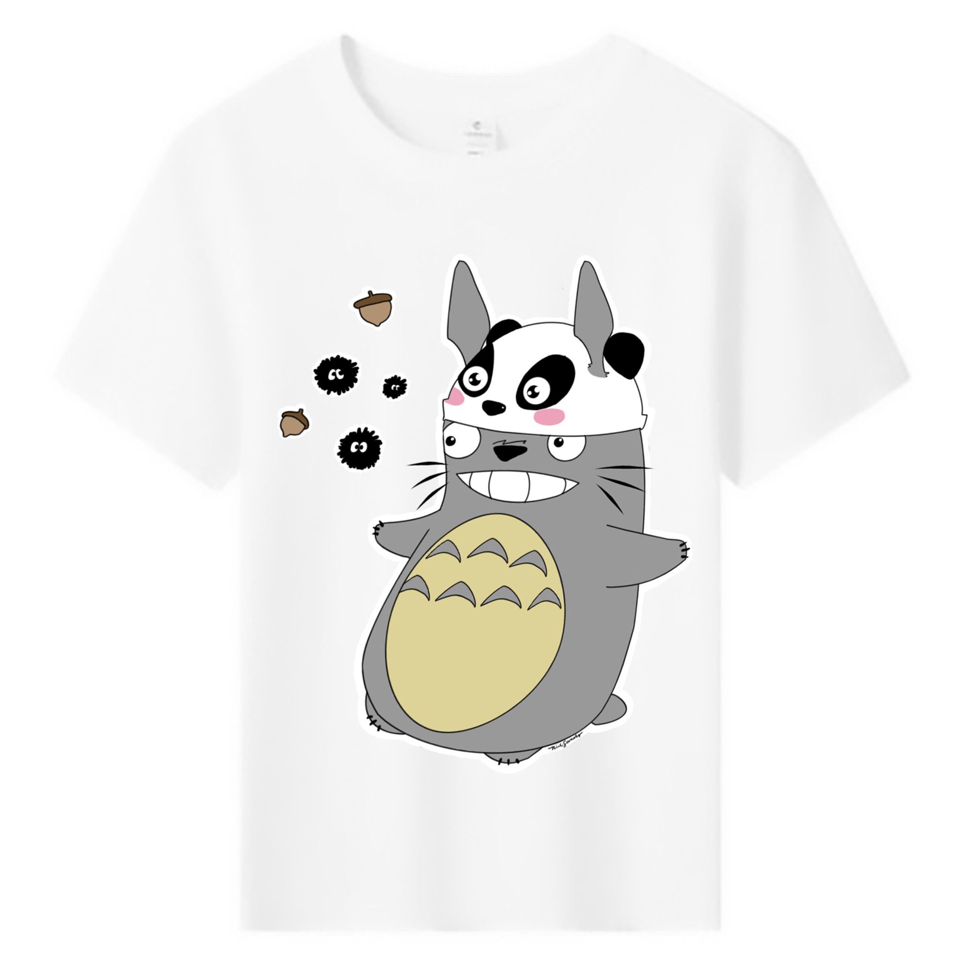 （画像用） となりのトトロ 草壁メイ 草壁サツキ My Neighbor Totoro Satsuki Kusakabe Mei Kusakabe 綿100％キッズTシャツ（フロントプリント）